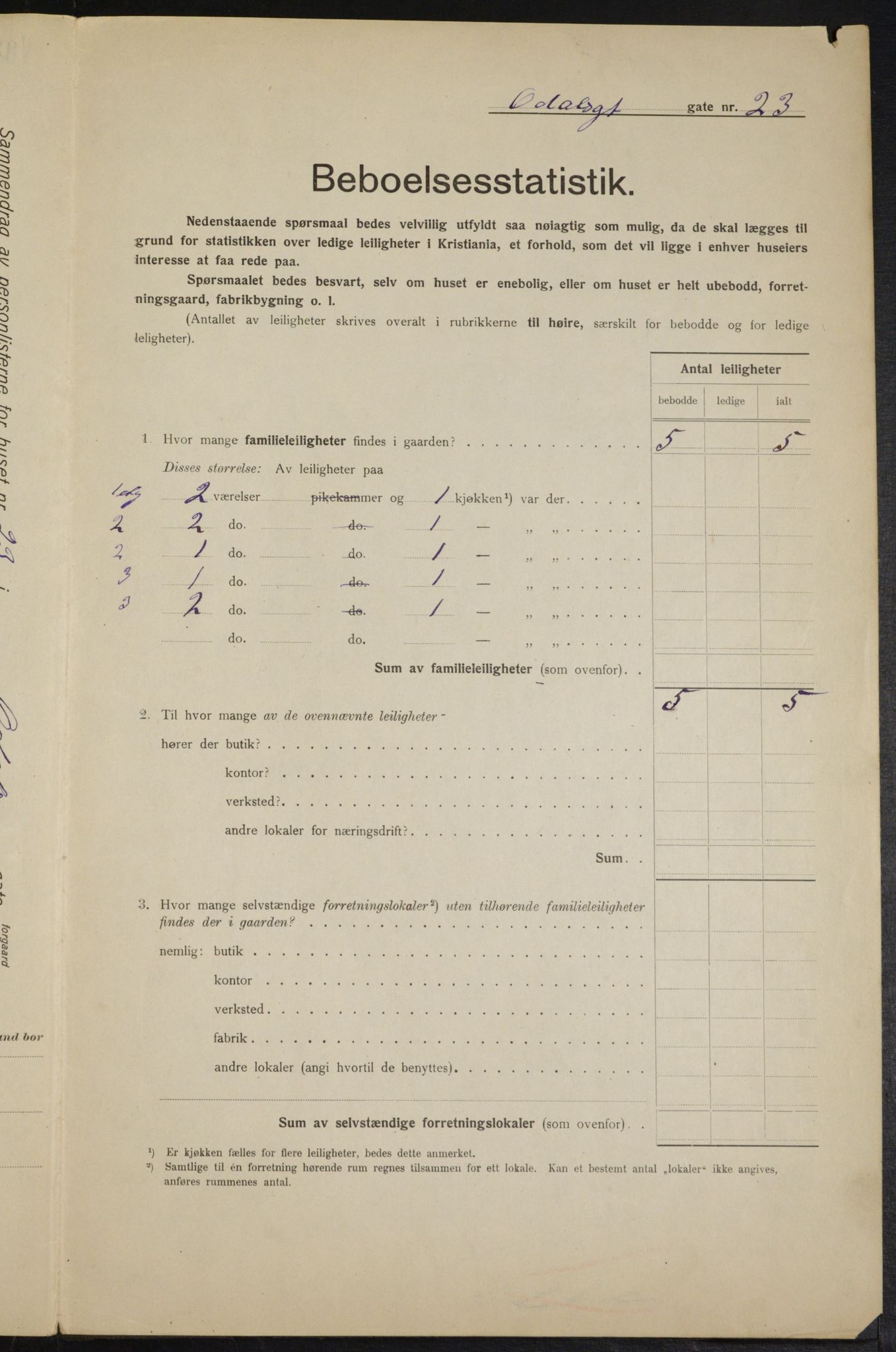 OBA, Municipal Census 1915 for Kristiania, 1915, p. 73836