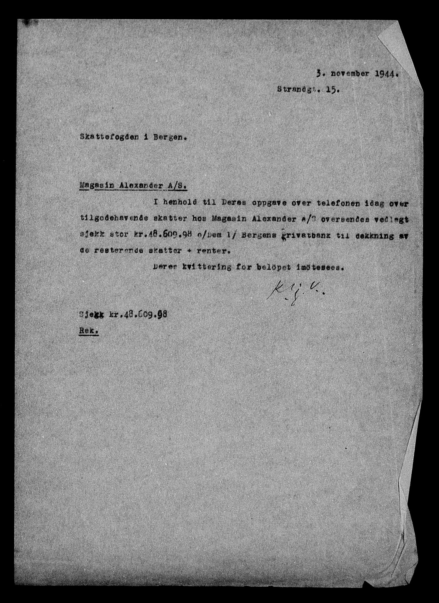 Justisdepartementet, Tilbakeføringskontoret for inndratte formuer, AV/RA-S-1564/H/Hc/Hcd/L0994: --, 1945-1947, p. 364