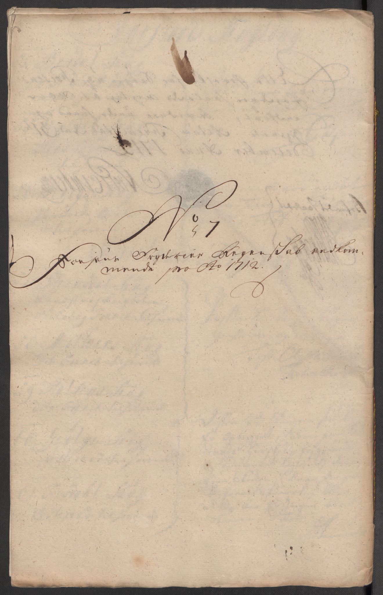 Rentekammeret inntil 1814, Reviderte regnskaper, Fogderegnskap, AV/RA-EA-4092/R57/L3861: Fogderegnskap Fosen, 1712-1713, p. 102