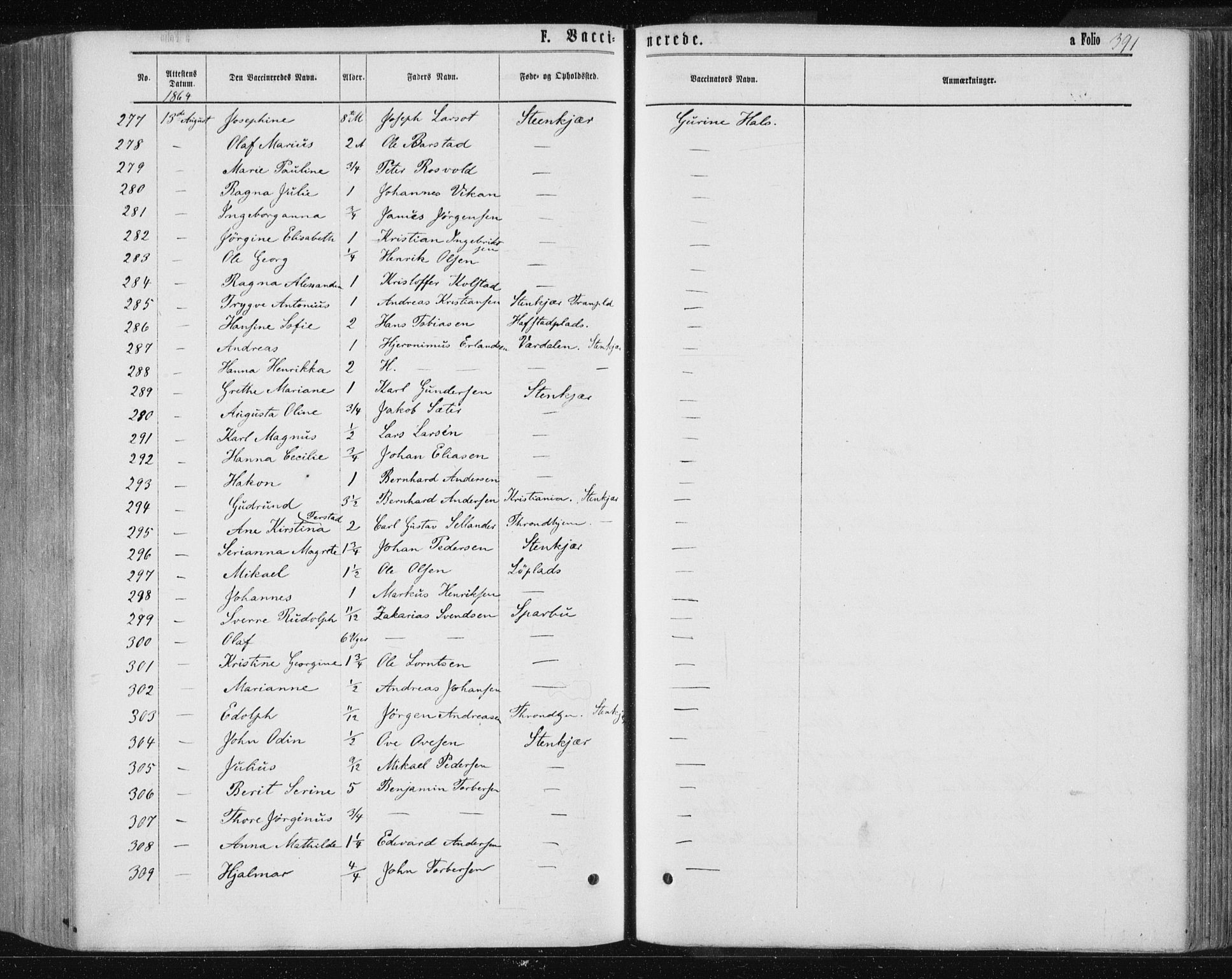 Ministerialprotokoller, klokkerbøker og fødselsregistre - Nord-Trøndelag, AV/SAT-A-1458/735/L0345: Parish register (official) no. 735A08 /1, 1863-1872, p. 391