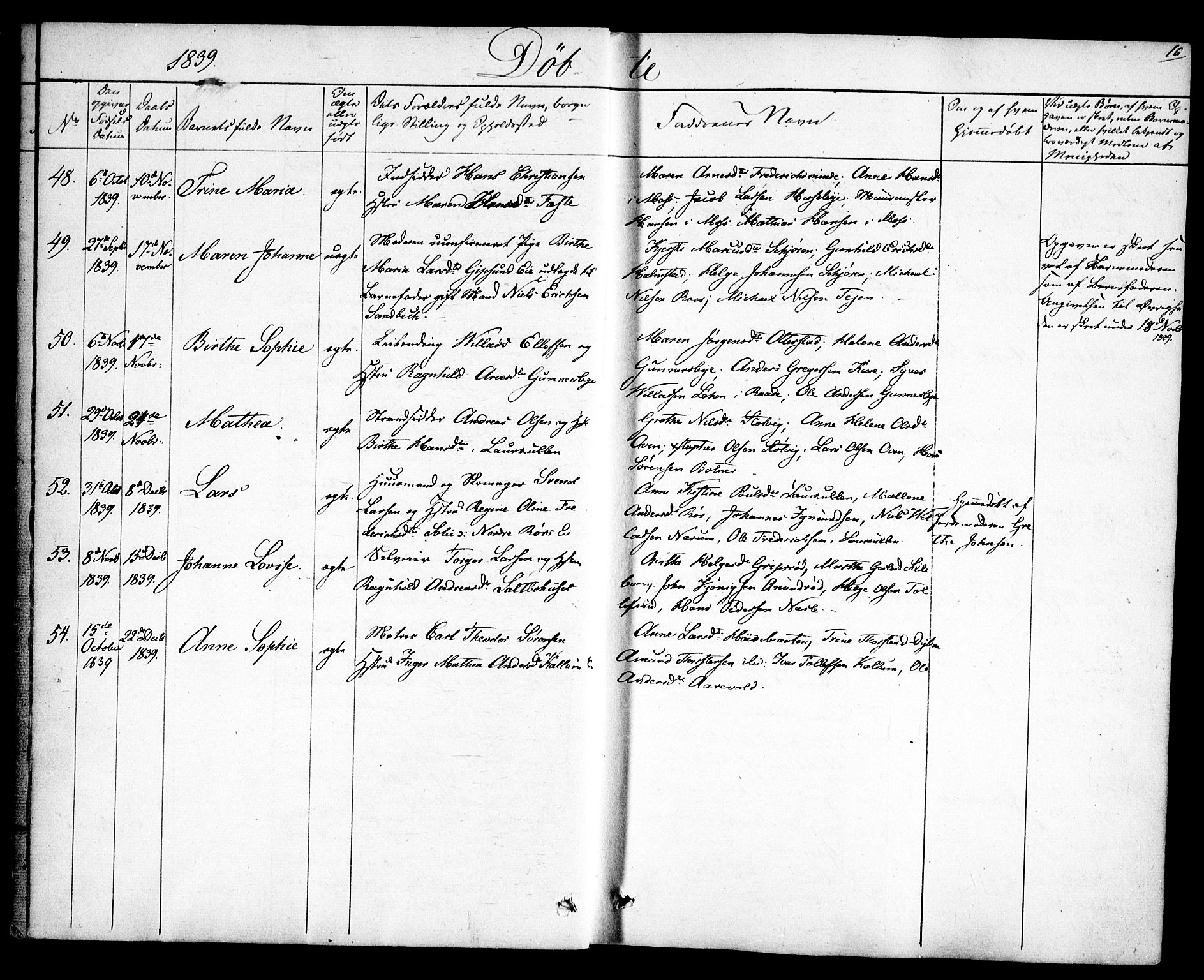 Rygge prestekontor Kirkebøker, AV/SAO-A-10084b/F/Fa/L0004: Parish register (official) no. 4, 1836-1851, p. 16