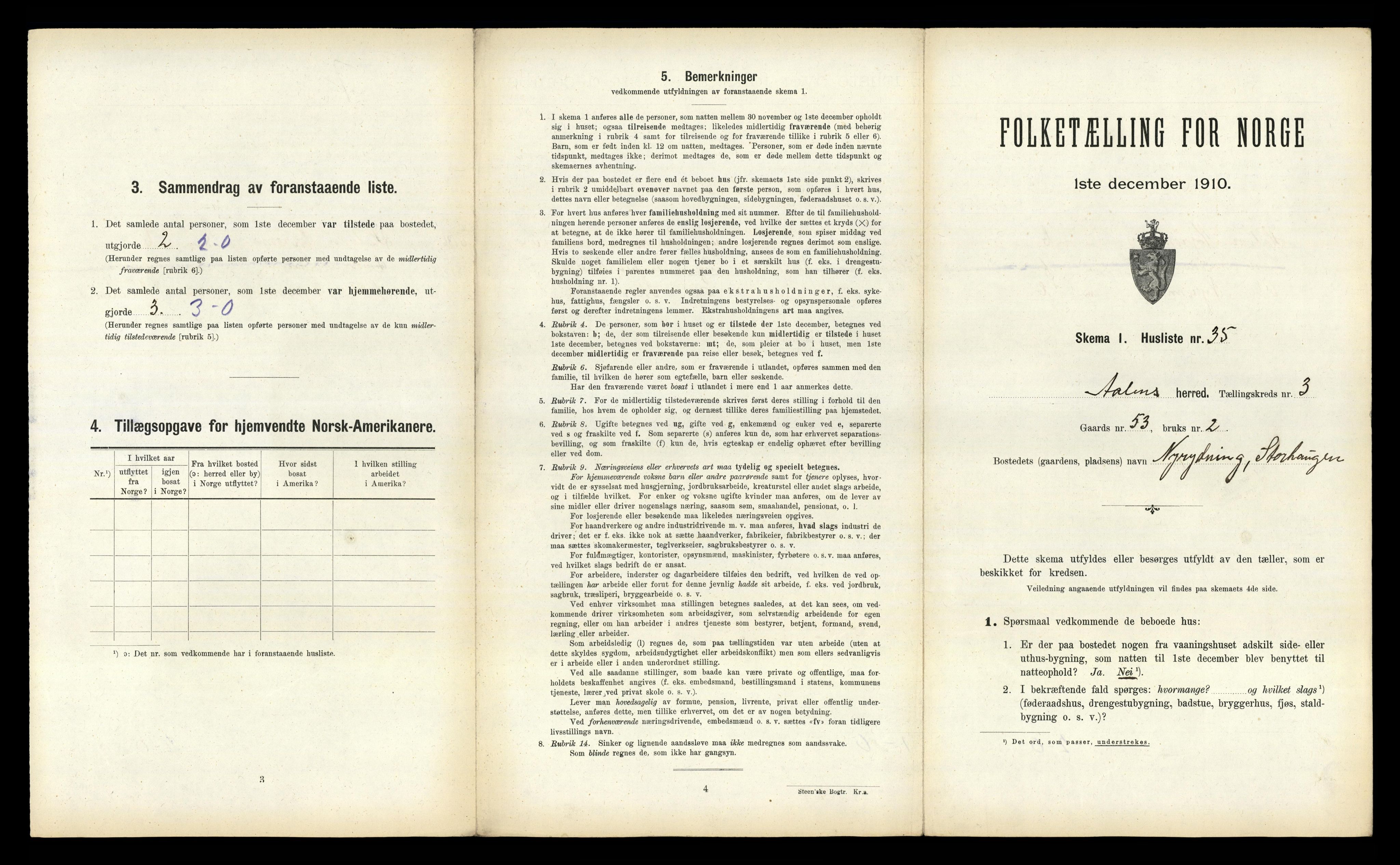 RA, 1910 census for Ålen, 1910, p. 303