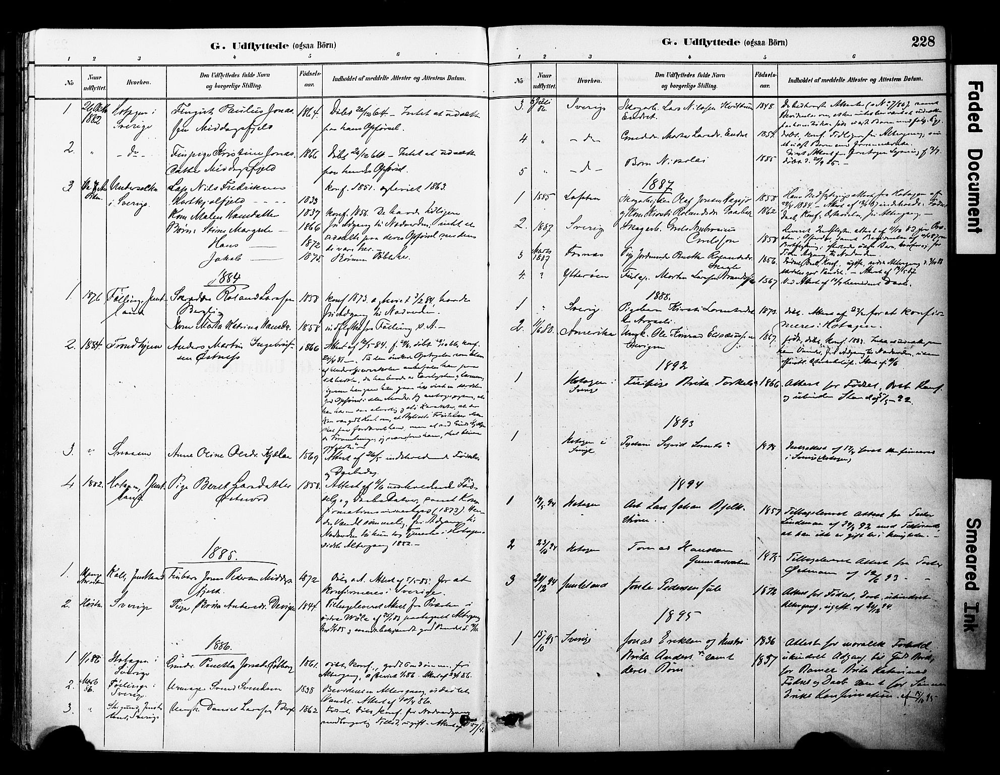 Ministerialprotokoller, klokkerbøker og fødselsregistre - Nord-Trøndelag, SAT/A-1458/757/L0505: Parish register (official) no. 757A01, 1882-1904, p. 228