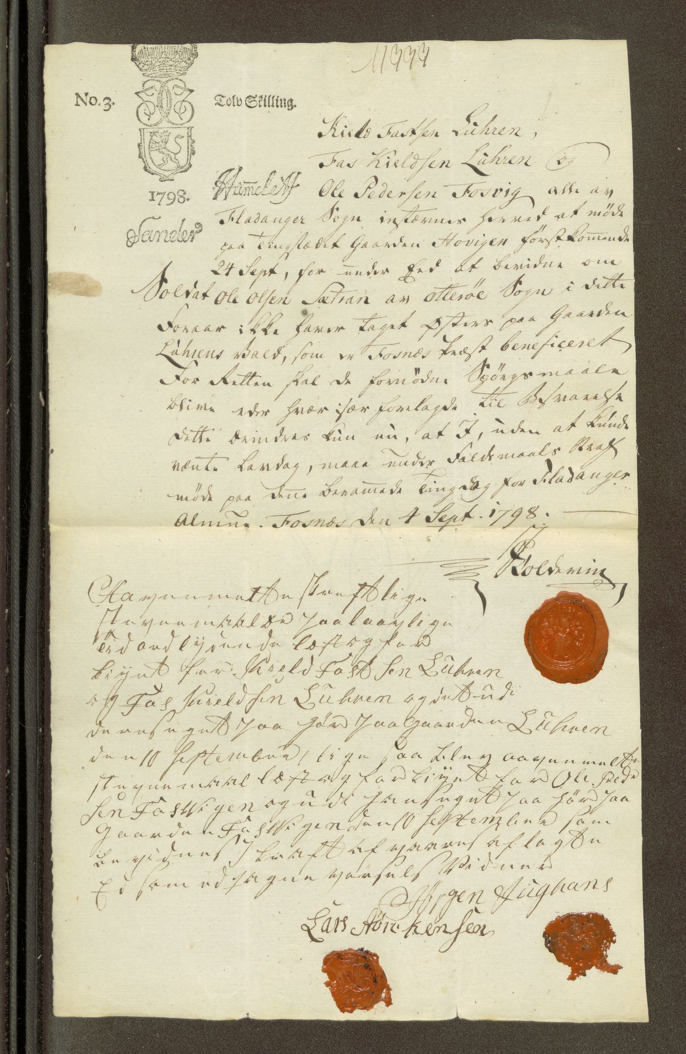 Namdal sorenskriveri, SAT/A-4133/1/1/1O/1Oa/L0007: Sivile og offentlige saker, 1798, p. 336