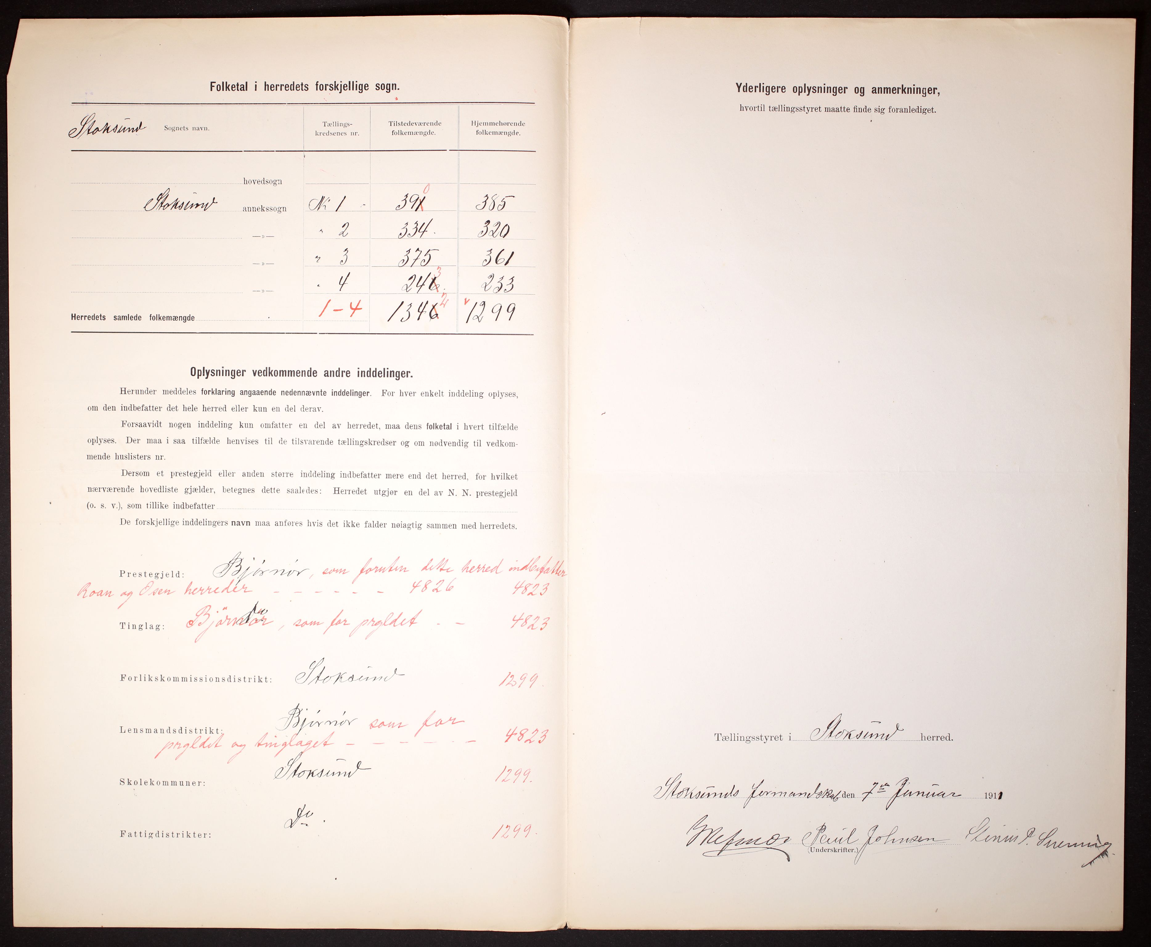 RA, 1910 census for Stoksund, 1910, p. 3