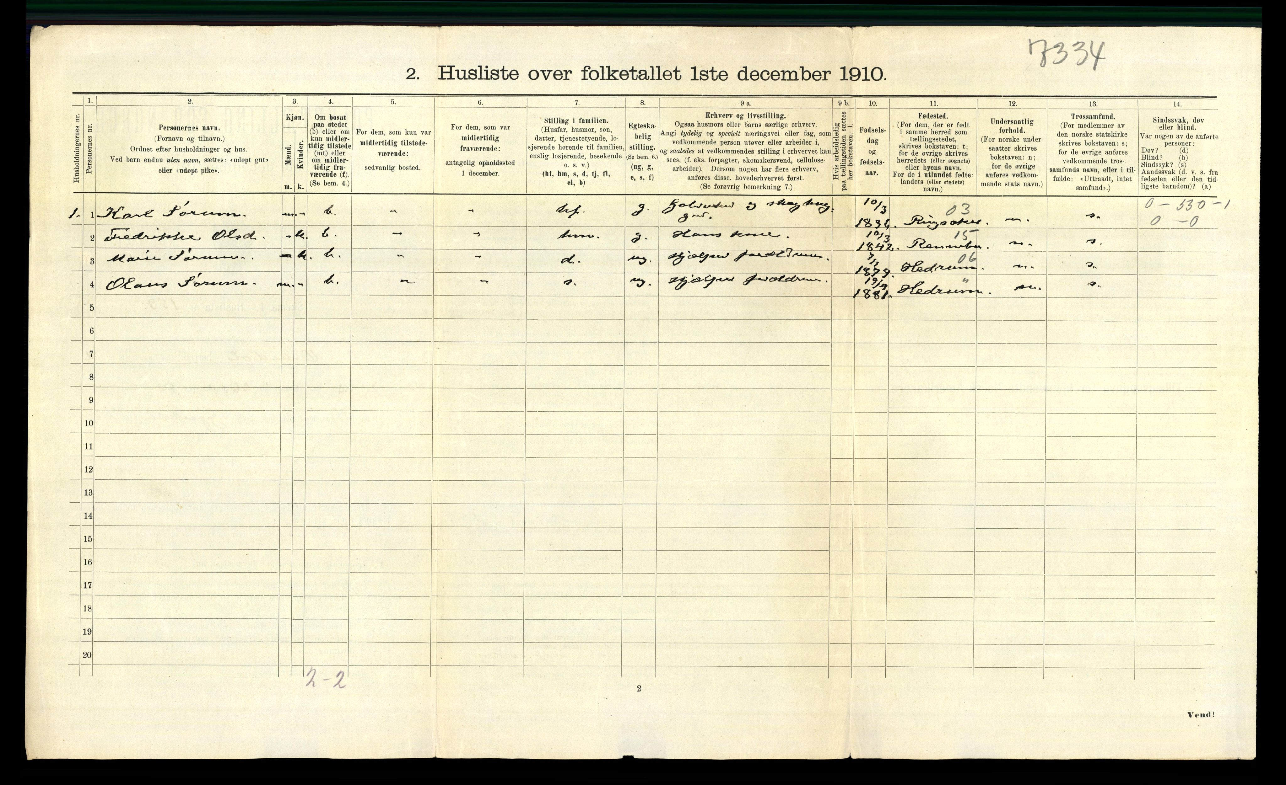 RA, 1910 census for Orkdal, 1910, p. 926