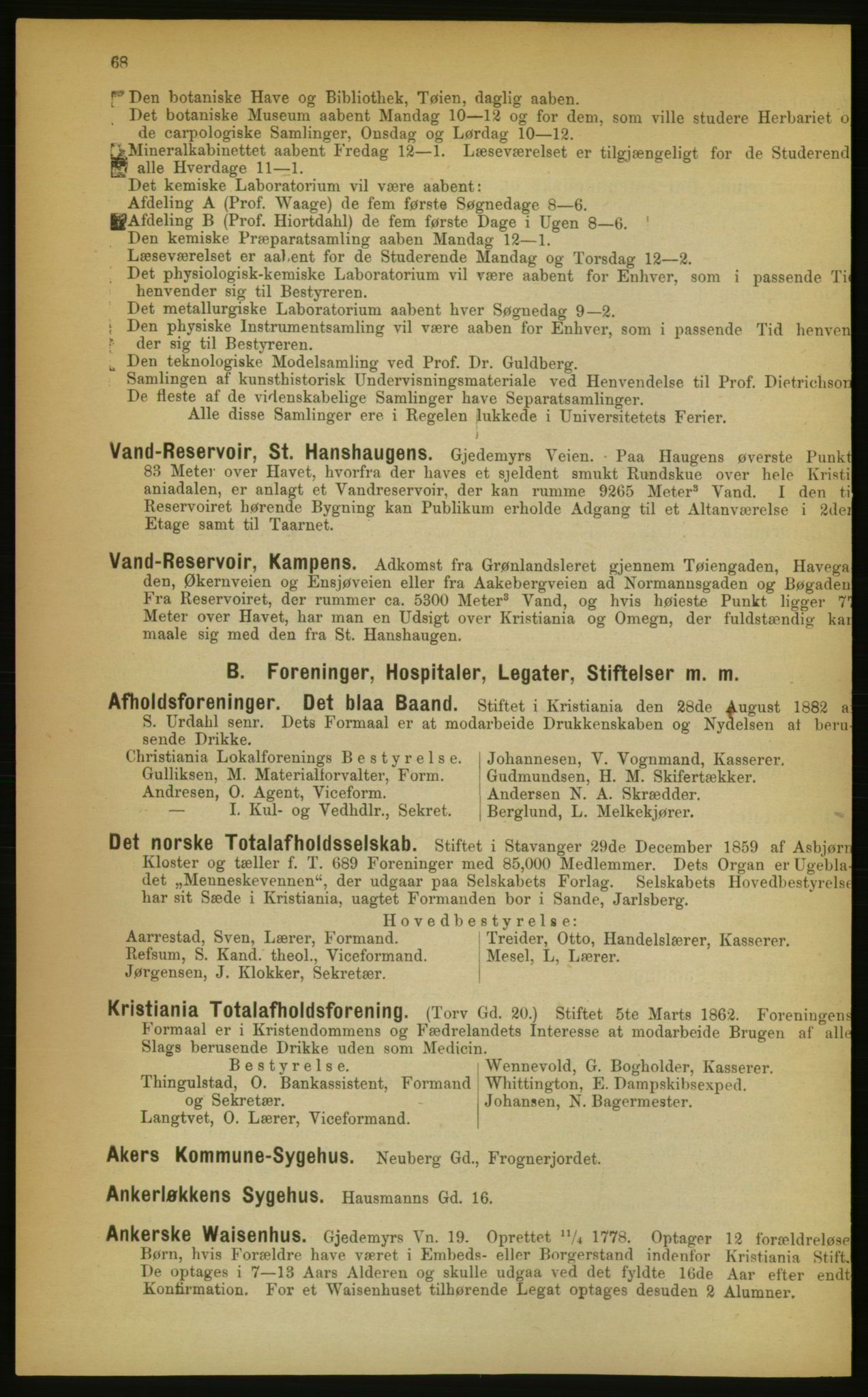 Kristiania/Oslo adressebok, PUBL/-, 1889, p. 68