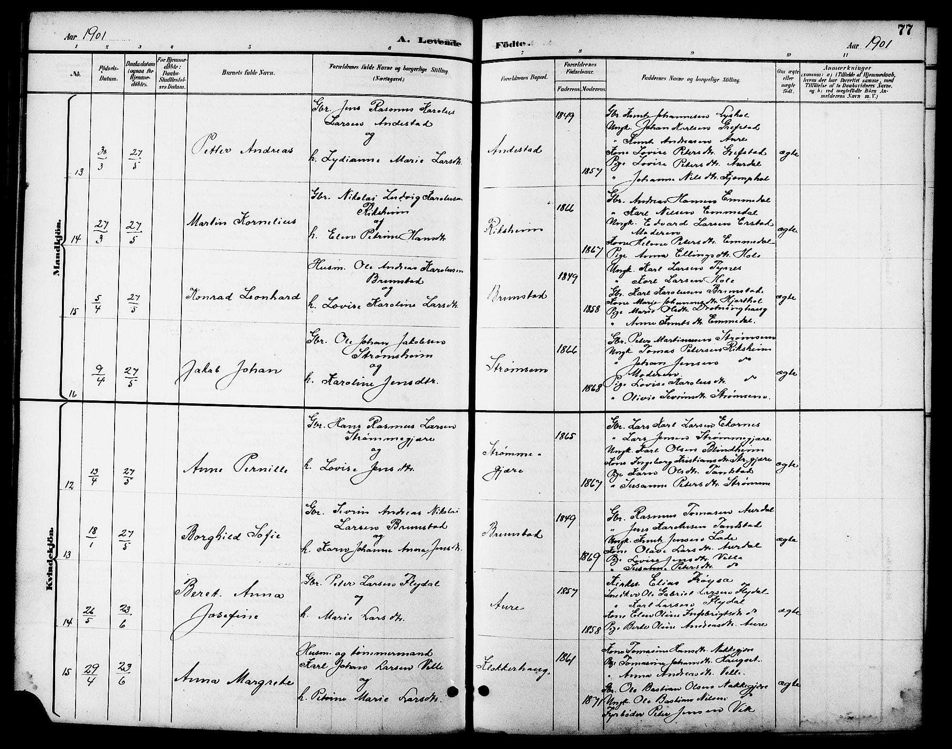 Ministerialprotokoller, klokkerbøker og fødselsregistre - Møre og Romsdal, AV/SAT-A-1454/523/L0340: Parish register (copy) no. 523C03, 1892-1902, p. 77