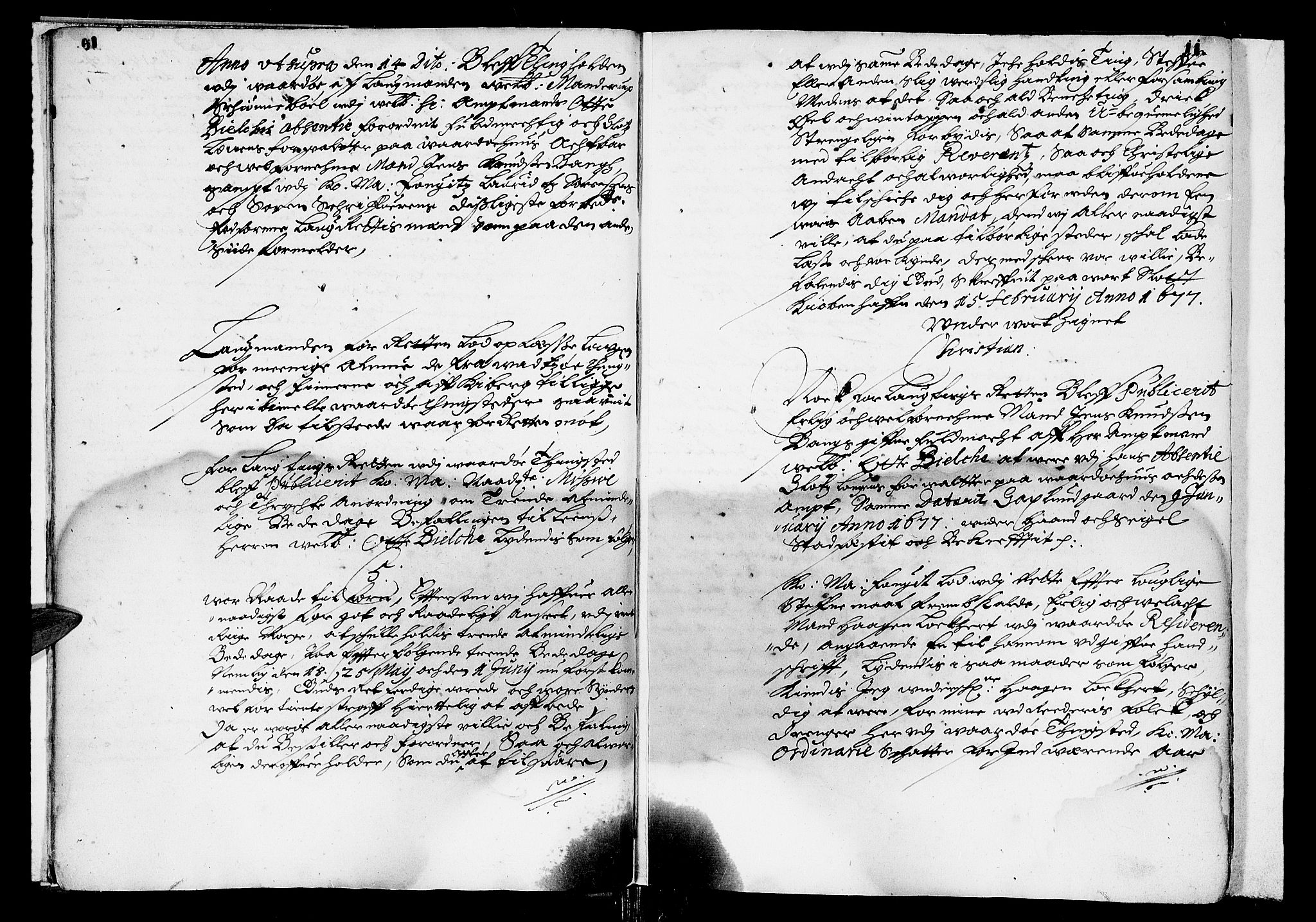 Finnmark sorenskriveri, AV/SATØ-S-0053/F/Fa/L0015: Justisprotokoller, 1677-1678, p. 10b-11a