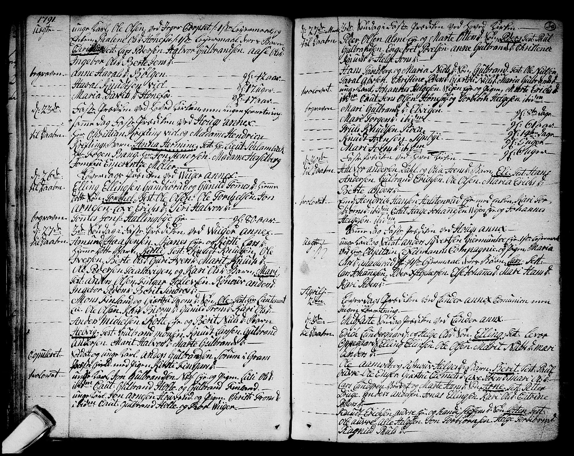 Norderhov kirkebøker, SAKO/A-237/F/Fa/L0006: Parish register (official) no. 6, 1789-1811, p. 30