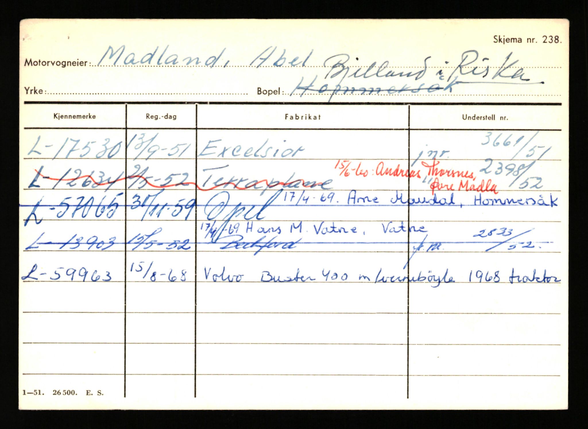 Stavanger trafikkstasjon, AV/SAST-A-101942/0/H/L0024: Lyberg - Melgård, 1930-1971, p. 1199