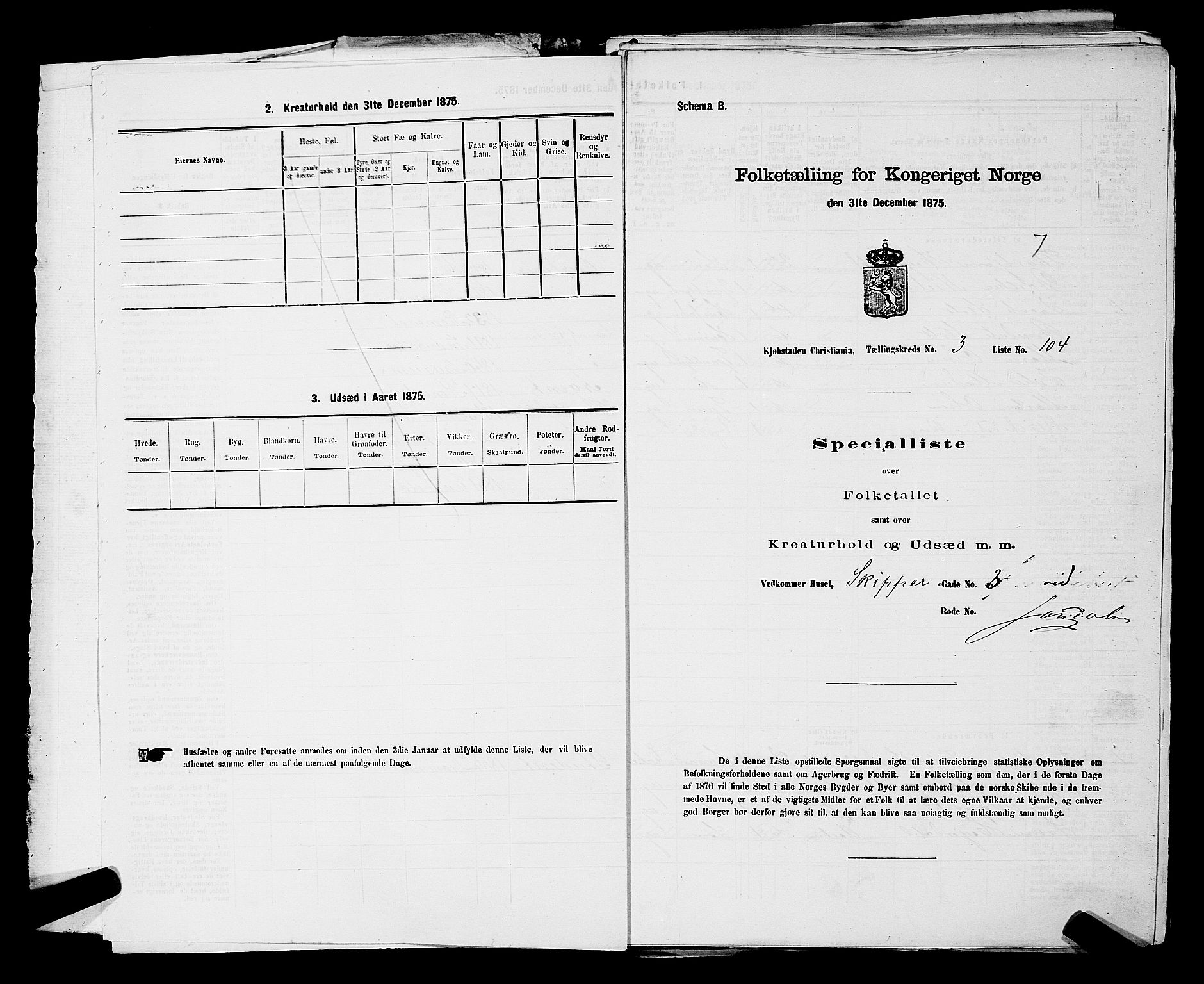 RA, 1875 census for 0301 Kristiania, 1875, p. 349