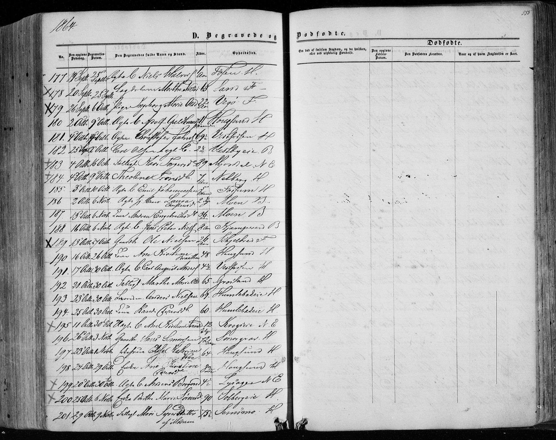 Eiker kirkebøker, AV/SAKO-A-4/F/Fa/L0016: Parish register (official) no. I 16, 1860-1868, p. 555