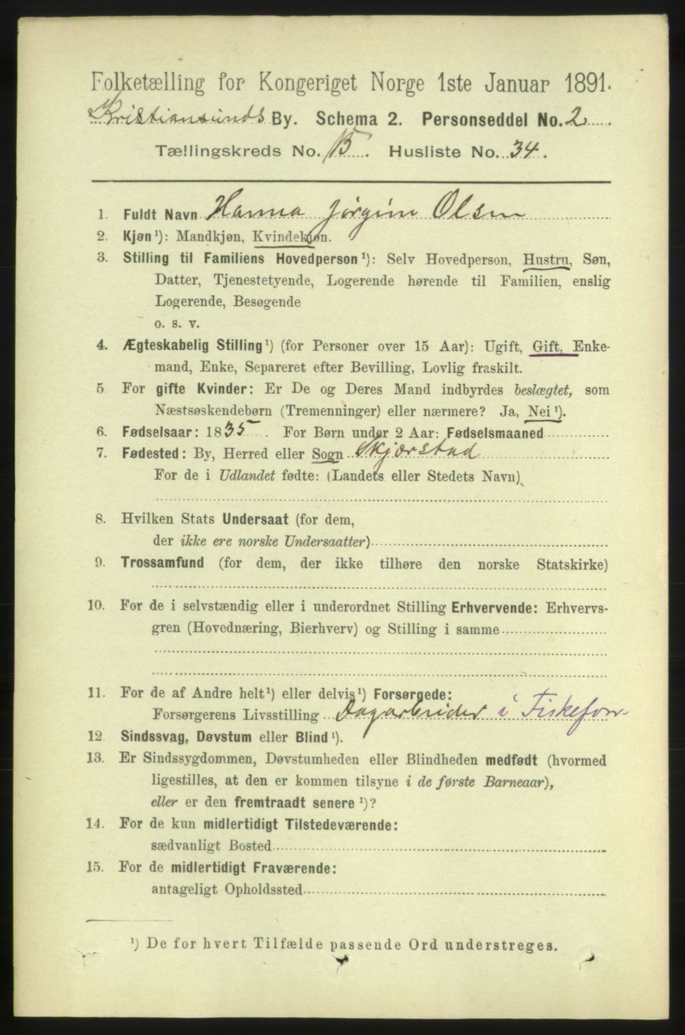 RA, 1891 census for 1503 Kristiansund, 1891, p. 11123