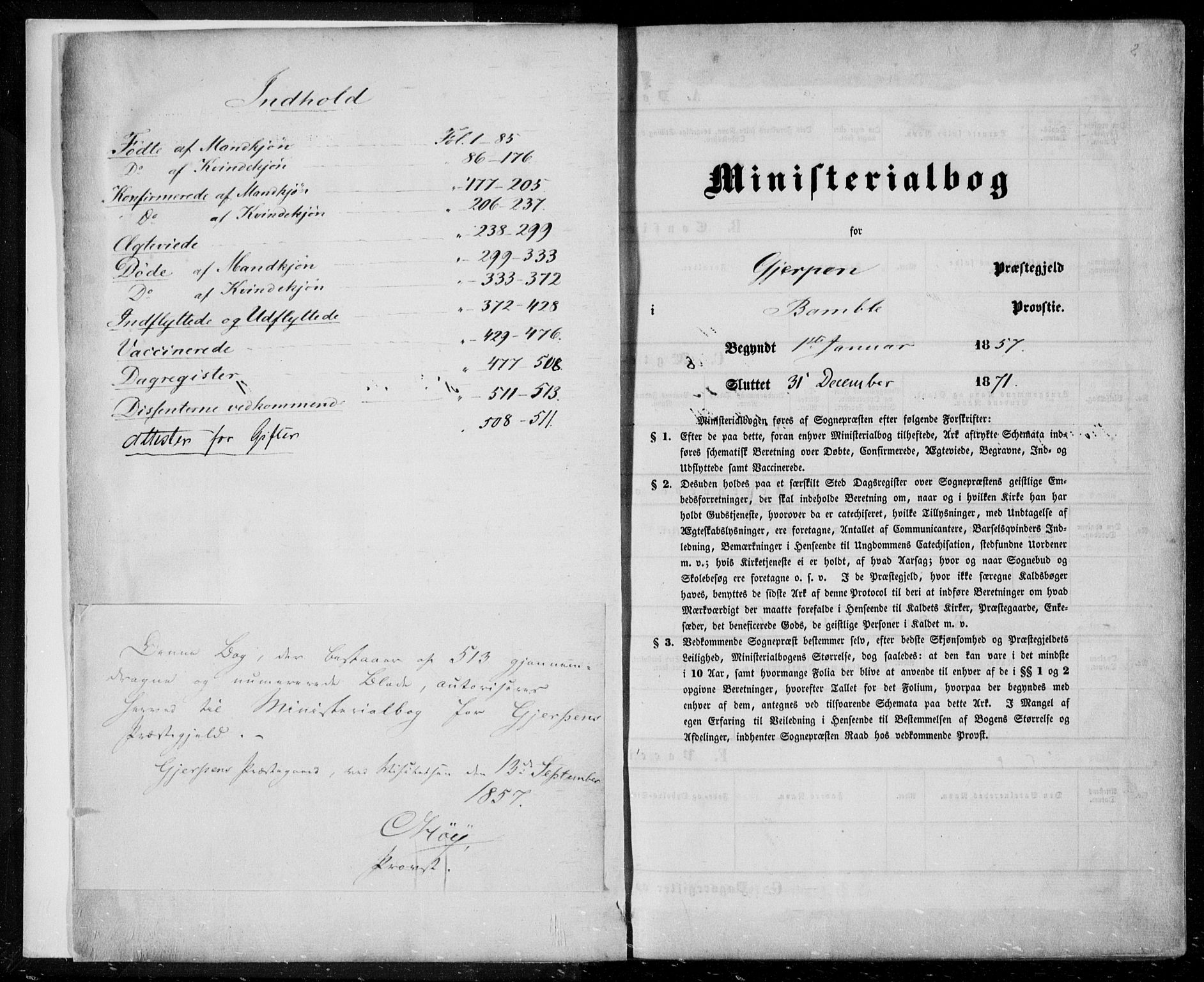 Gjerpen kirkebøker, SAKO/A-265/F/Fa/L0008a: Parish register (official) no. I 8A, 1857-1871