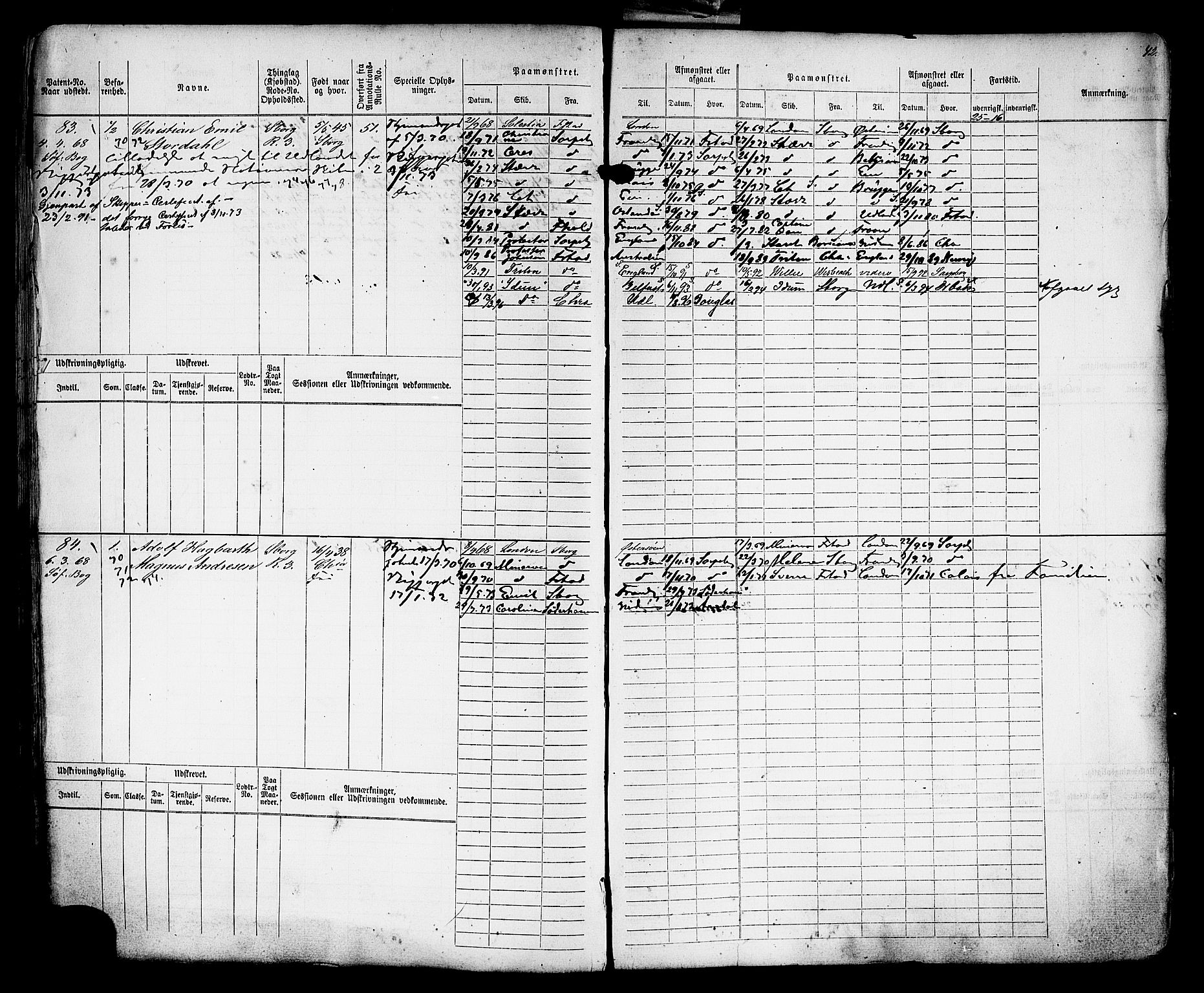 Sarpsborg mønstringskontor, AV/SAO-A-10569c/F/Fc/Fcb/L0004: Hovedrulle, 1868-1881, p. 45