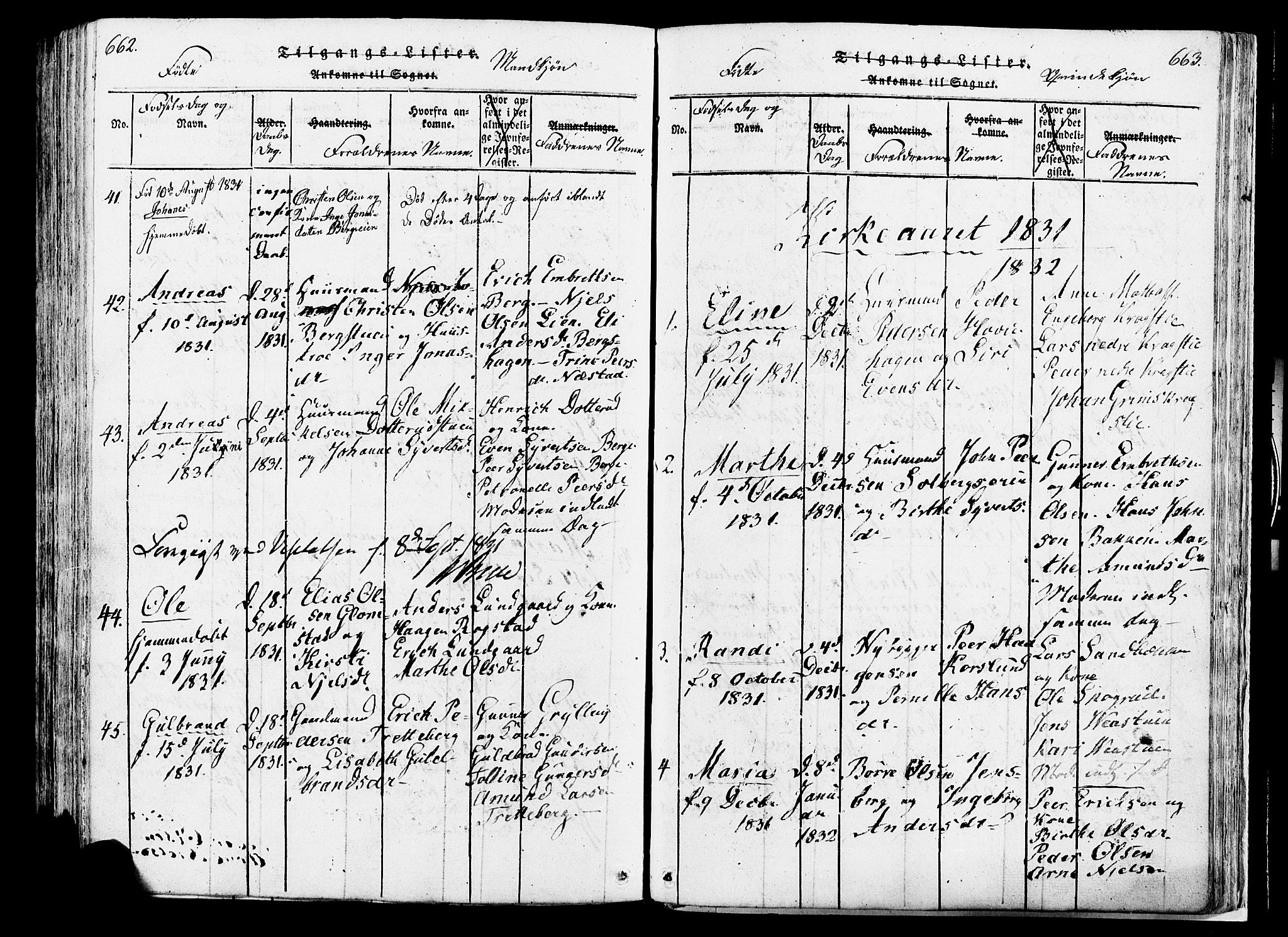 Løten prestekontor, AV/SAH-PREST-022/K/Ka/L0005: Parish register (official) no. 5, 1814-1832, p. 662-663