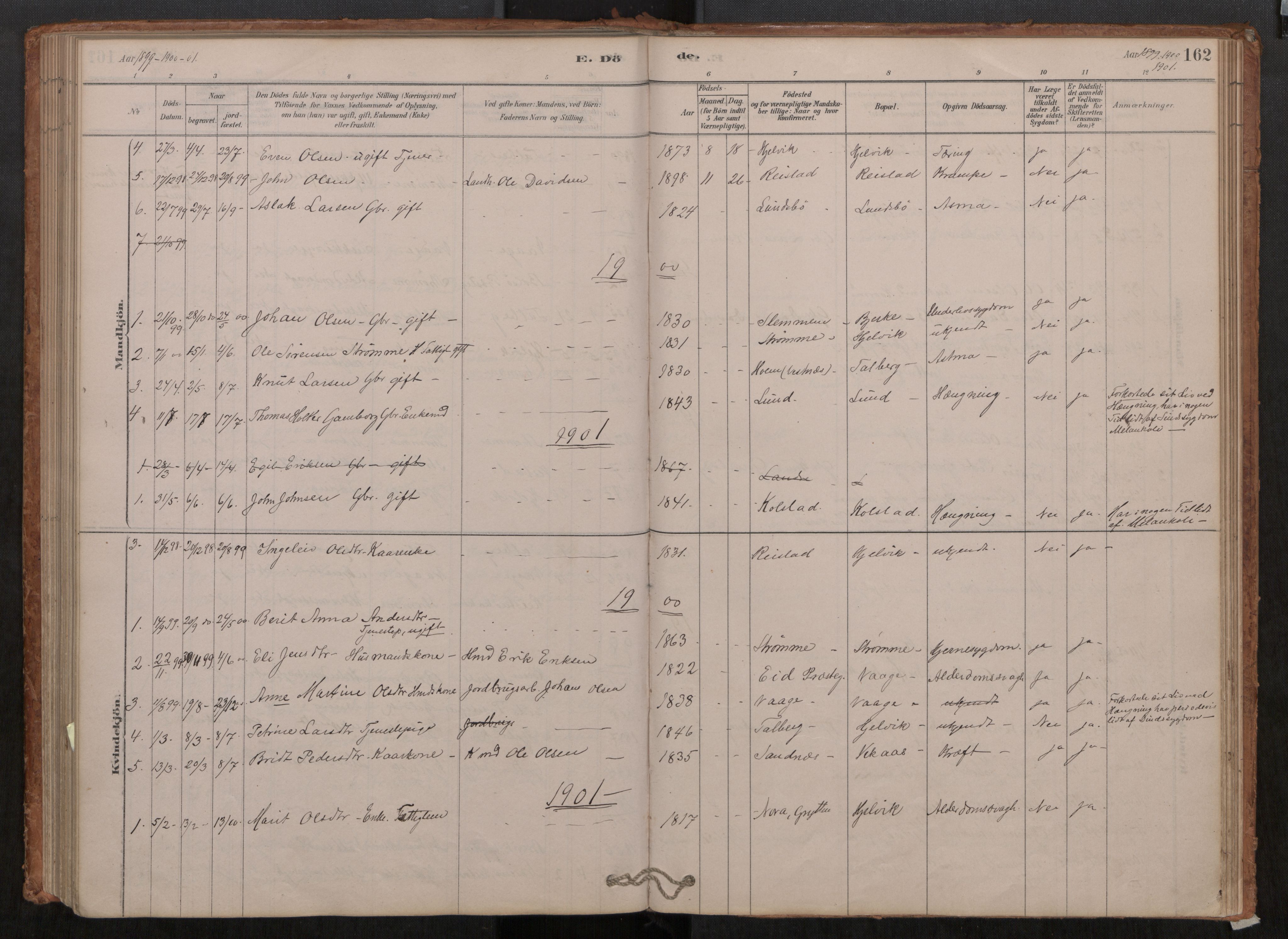 Ministerialprotokoller, klokkerbøker og fødselsregistre - Møre og Romsdal, AV/SAT-A-1454/550/L0621: Parish register (official) no. 550A01, 1878-1915, p. 162