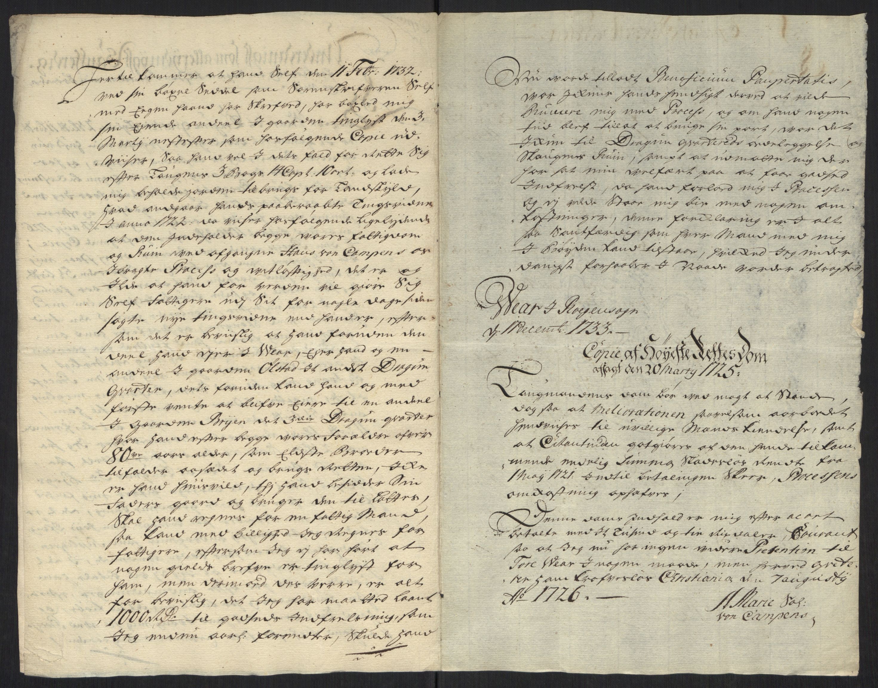 Stattholderembetet 1572-1771, AV/RA-EA-2870/Ef/L0107: Brev fra embetsmenn og andre, 1733-1734, p. 168