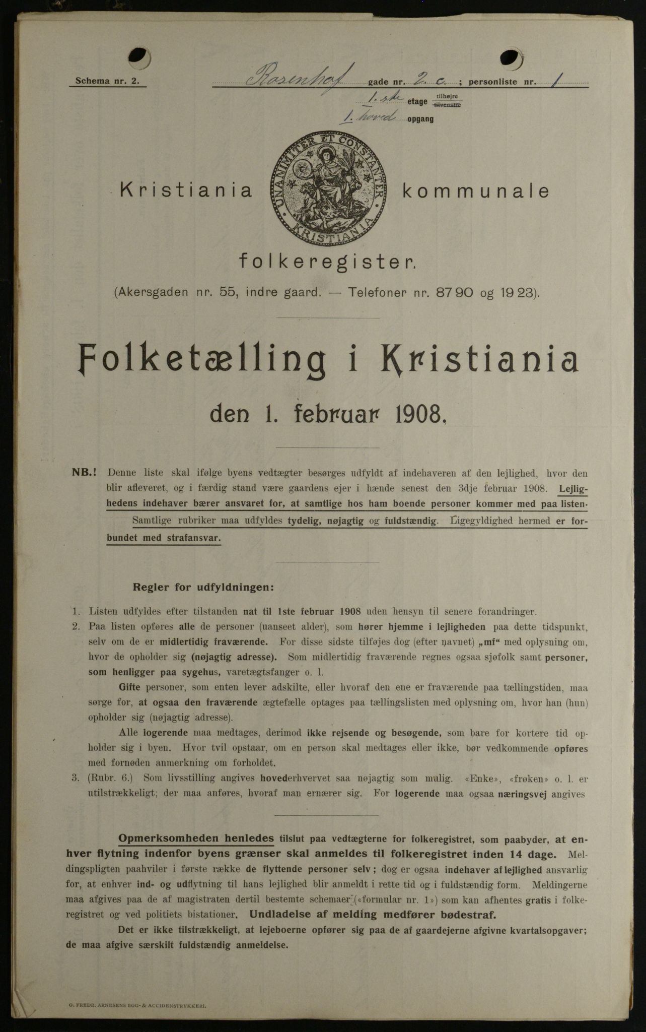 OBA, Municipal Census 1908 for Kristiania, 1908, p. 75210