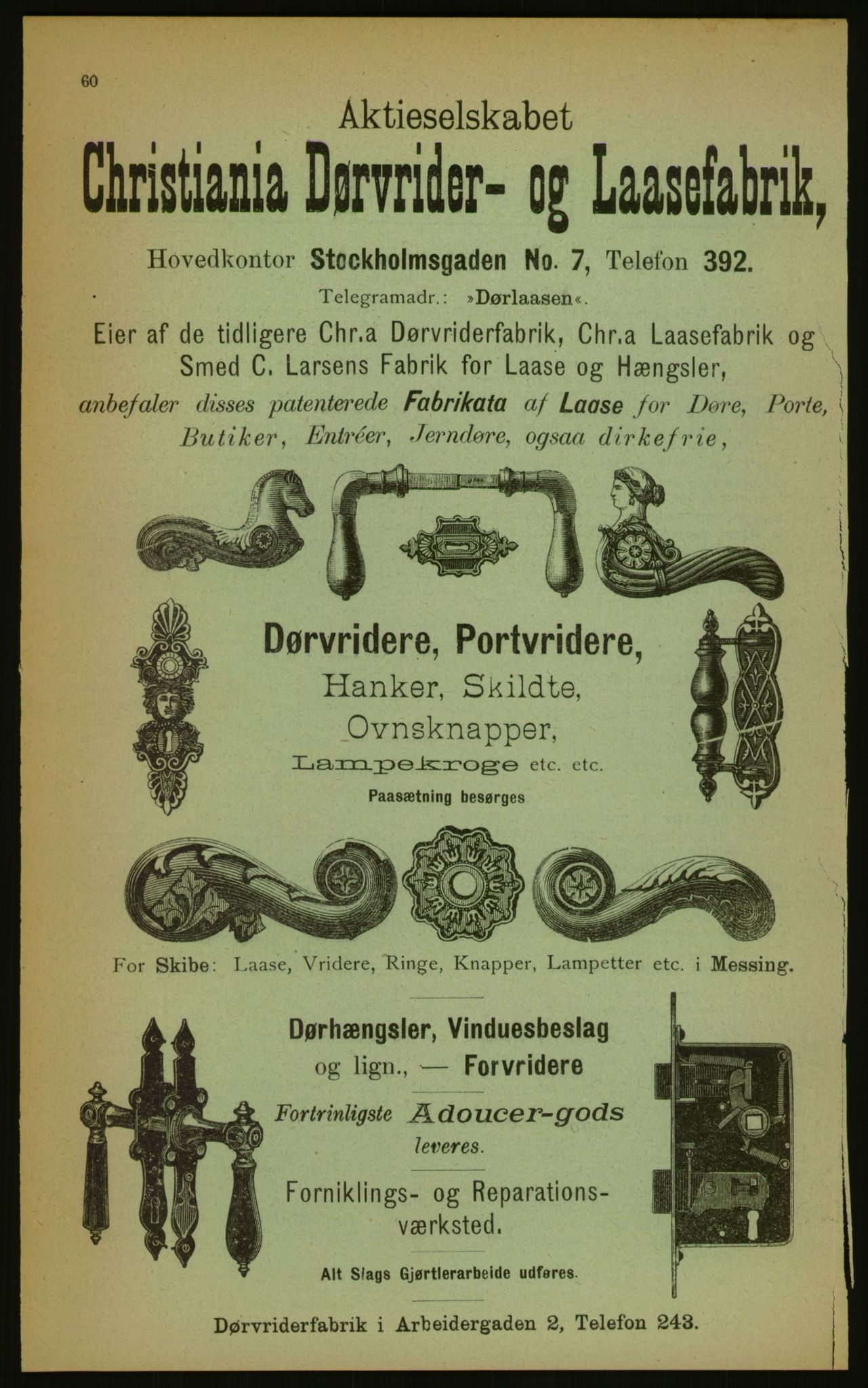 Kristiania/Oslo adressebok, PUBL/-, 1899, p. 60