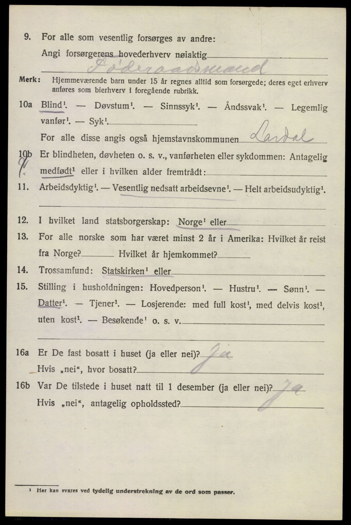 SAKO, 1920 census for Lardal, 1920, p. 5202