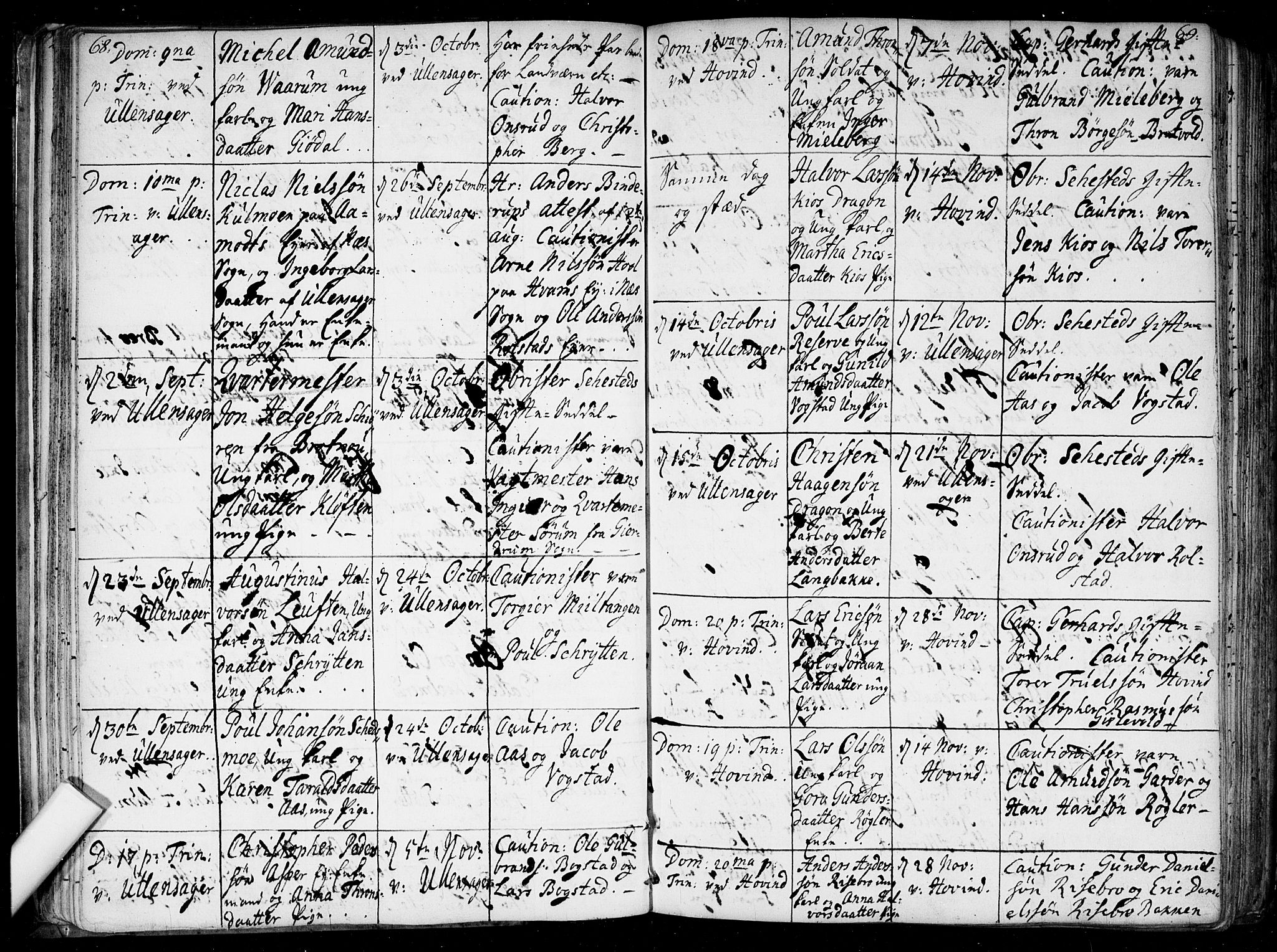 Ullensaker prestekontor Kirkebøker, AV/SAO-A-10236a/F/Fa/L0010: Parish register (official) no. I 10, 1733-1776, p. 68-69