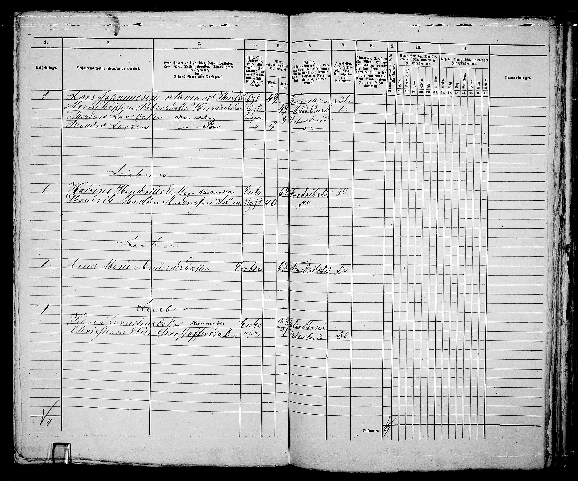 RA, 1865 census for Fredrikstad/Fredrikstad, 1865, p. 683