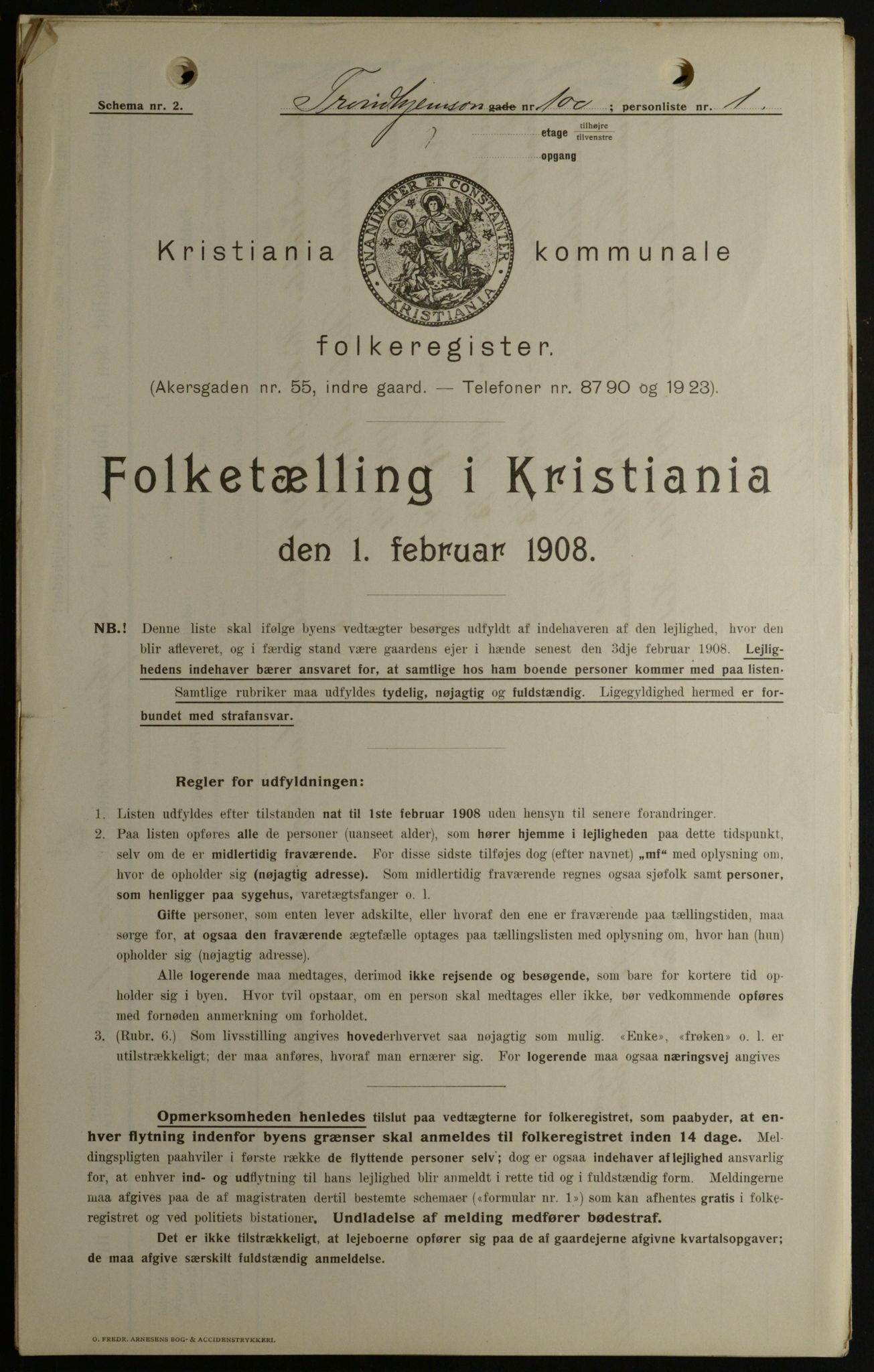 OBA, Municipal Census 1908 for Kristiania, 1908, p. 104282