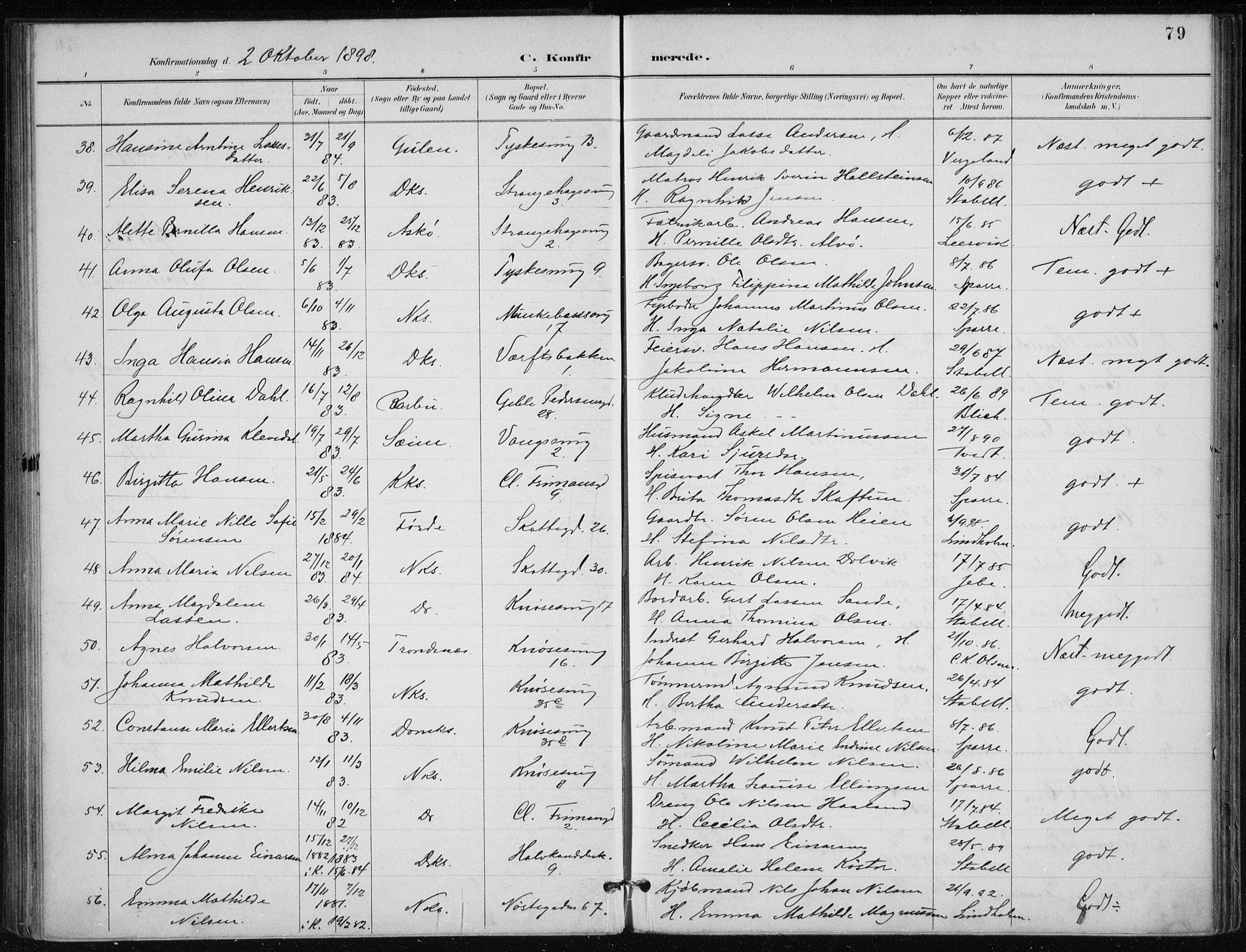 Nykirken Sokneprestembete, AV/SAB-A-77101/H/Haa/L0028: Parish register (official) no. C 7, 1887-1913, p. 79