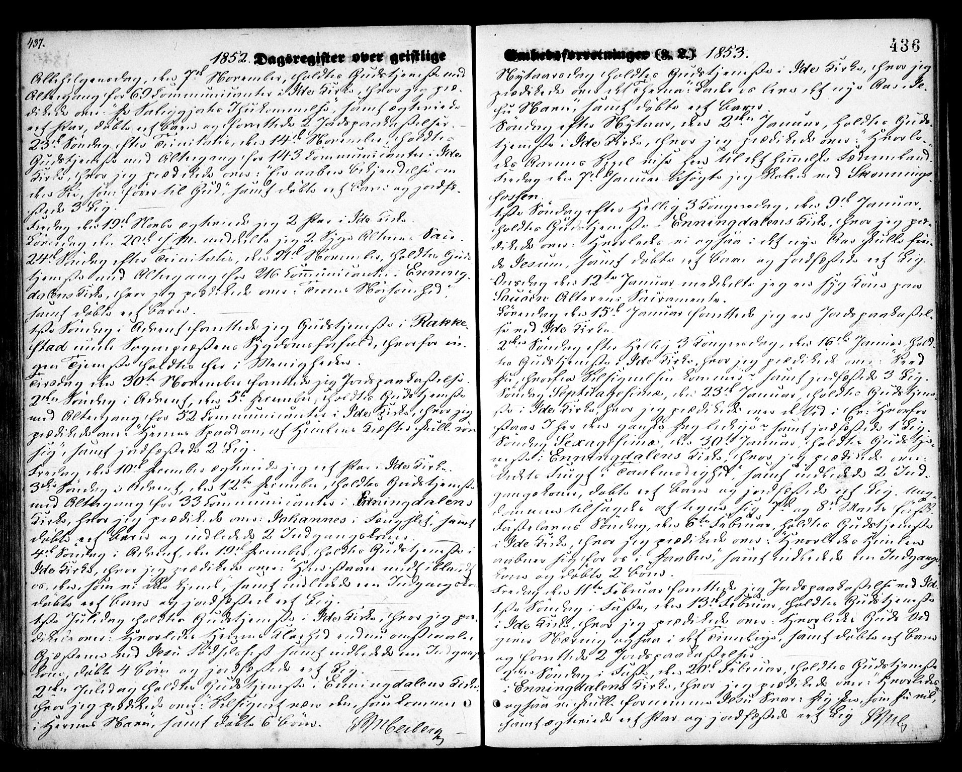 Idd prestekontor Kirkebøker, SAO/A-10911/F/Fc/L0004b: Parish register (official) no. III 4B, 1848-1860, p. 436
