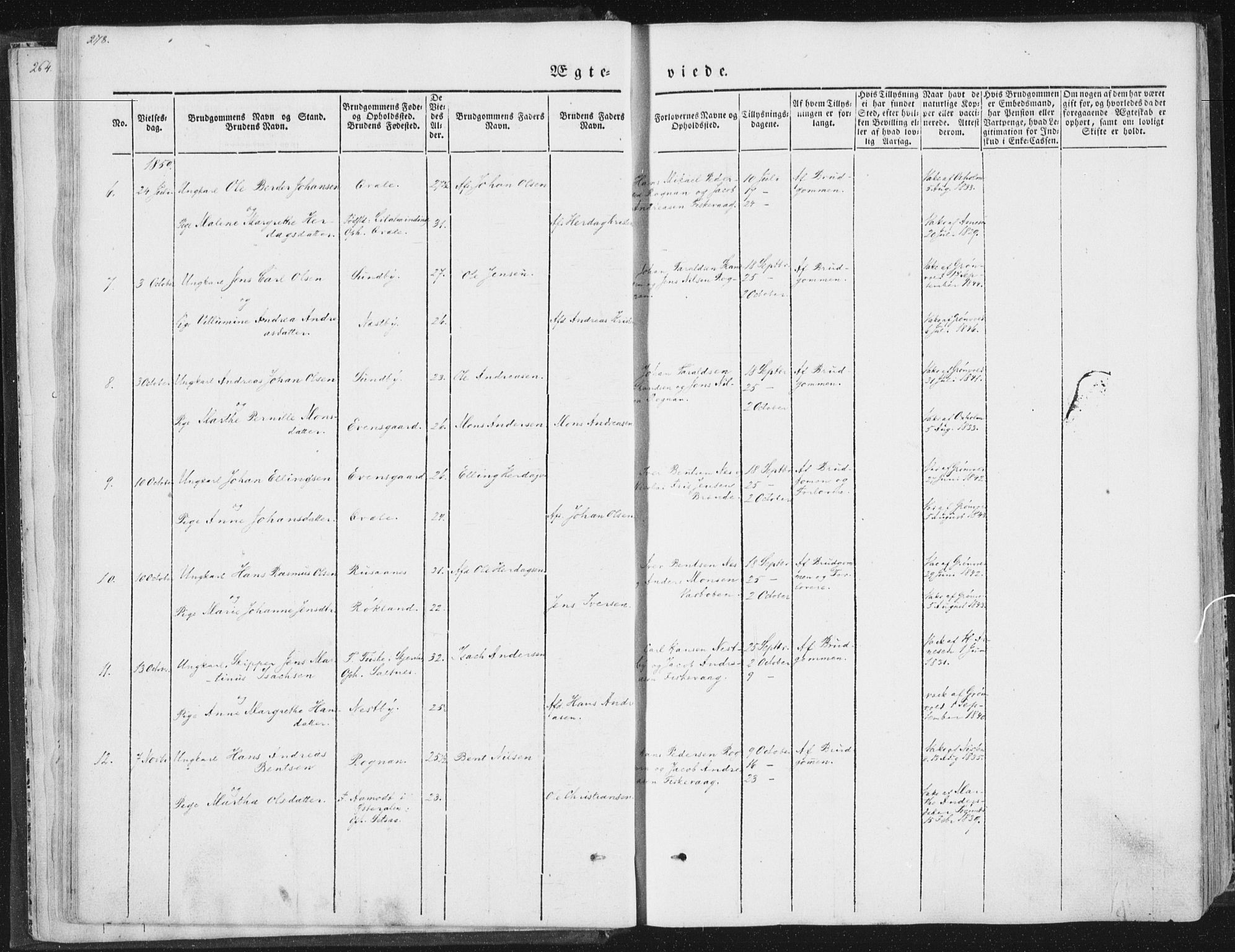 Ministerialprotokoller, klokkerbøker og fødselsregistre - Nordland, AV/SAT-A-1459/847/L0667: Parish register (official) no. 847A07, 1842-1871, p. 278