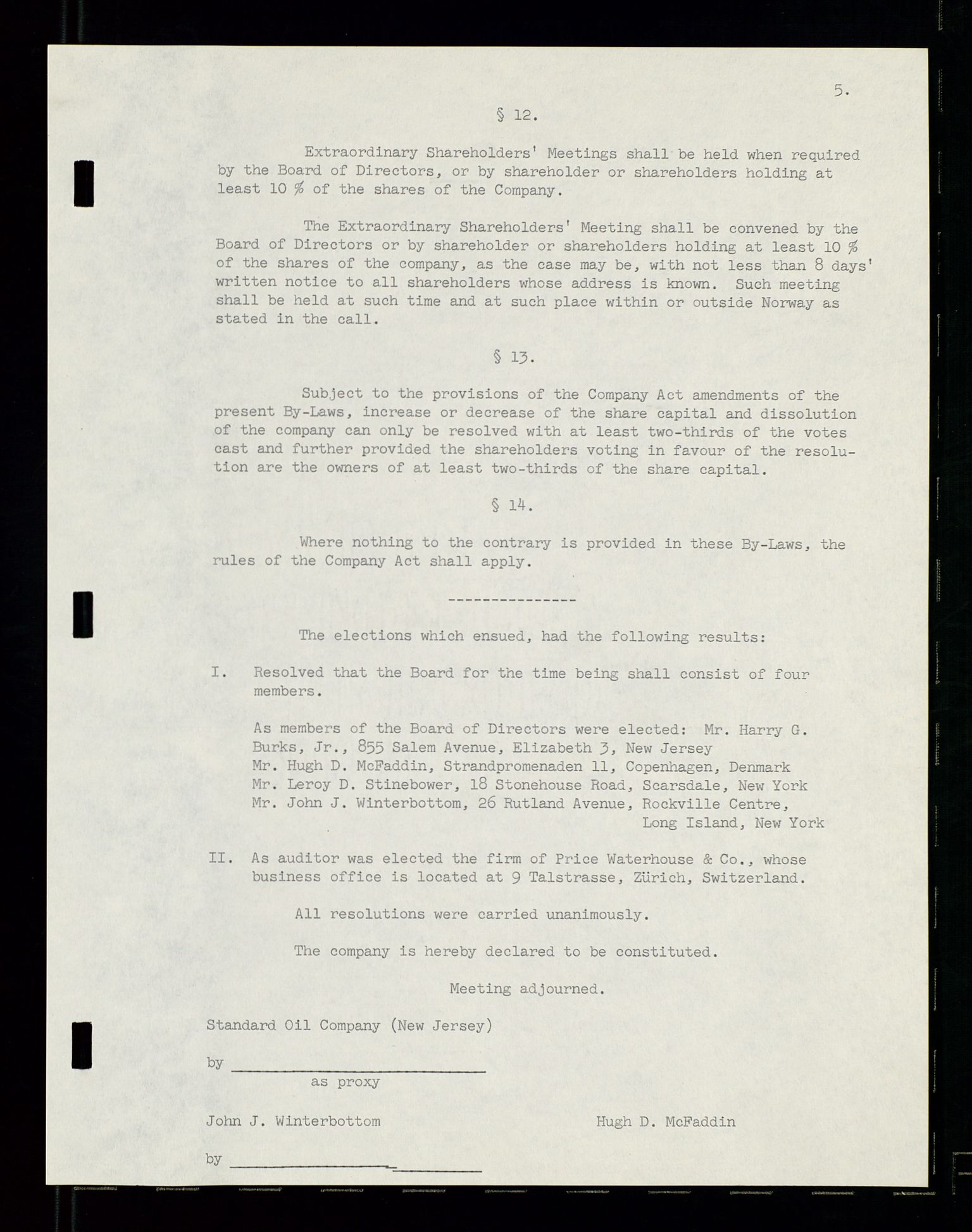 PA 1537 - A/S Essoraffineriet Norge, AV/SAST-A-101957/A/Aa/L0001/0002: Styremøter / Shareholder meetings, board meetings, by laws (vedtekter), 1957-1960, p. 90