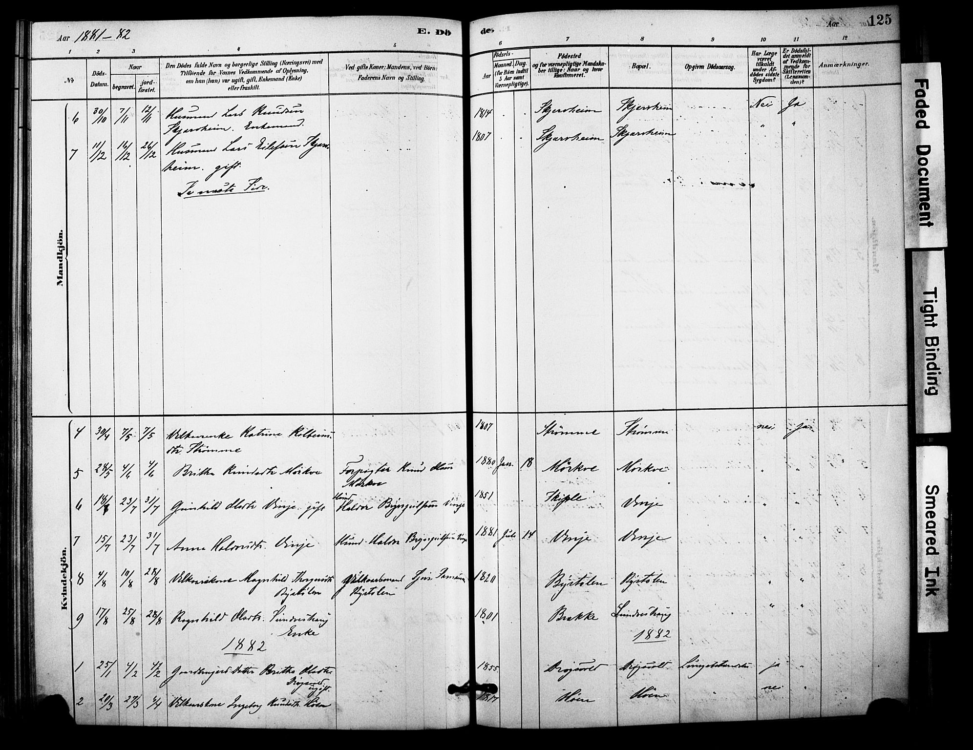 Vossestrand Sokneprestembete, AV/SAB-A-79101/H/Haa: Parish register (official) no. C 1, 1878-1903, p. 125