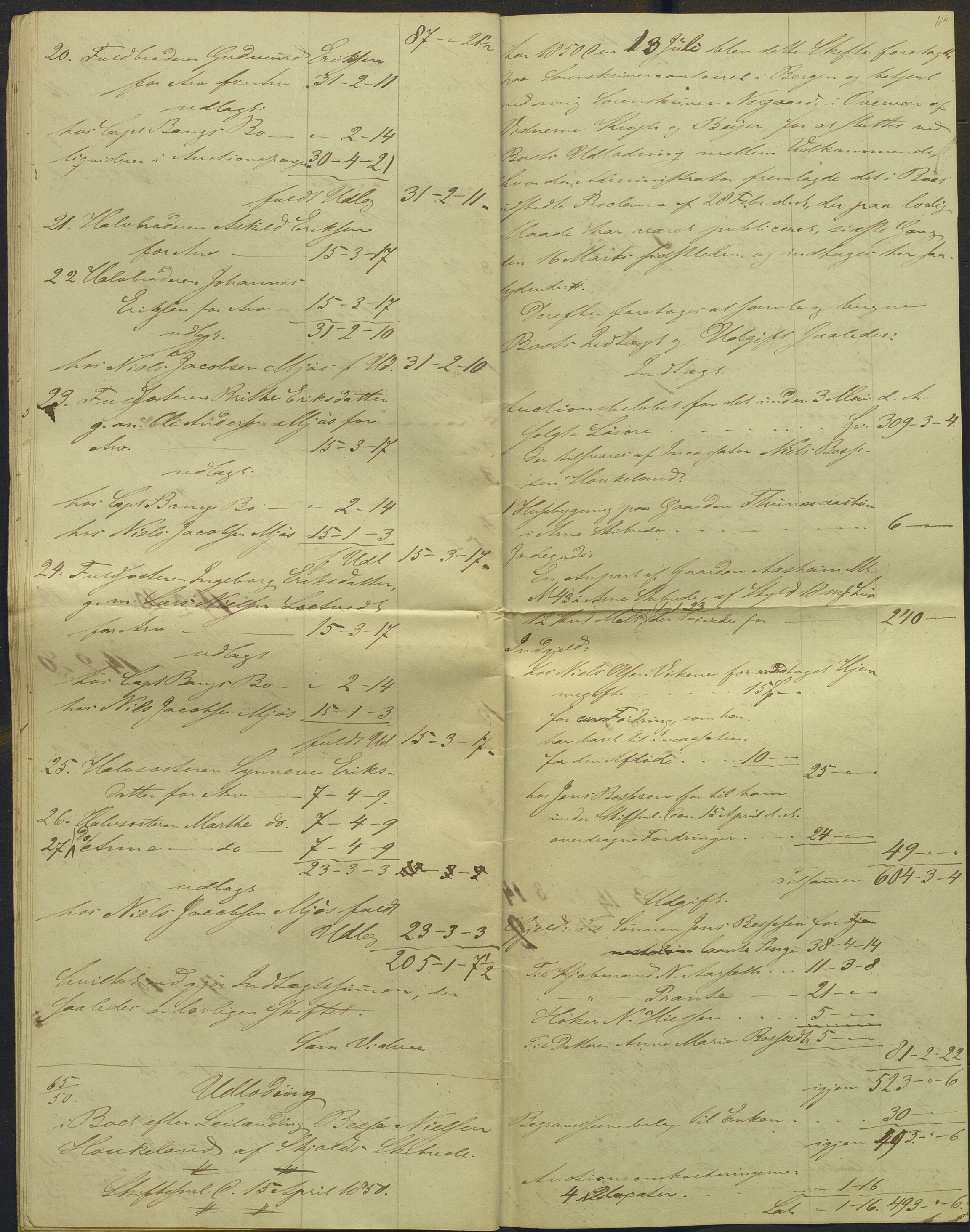 Nordhordland sorenskrivar, AV/SAB-A-2901/1/H/Hd/Hdb/L0001: Konsept til utlodningar, 1850-1852, p. 132