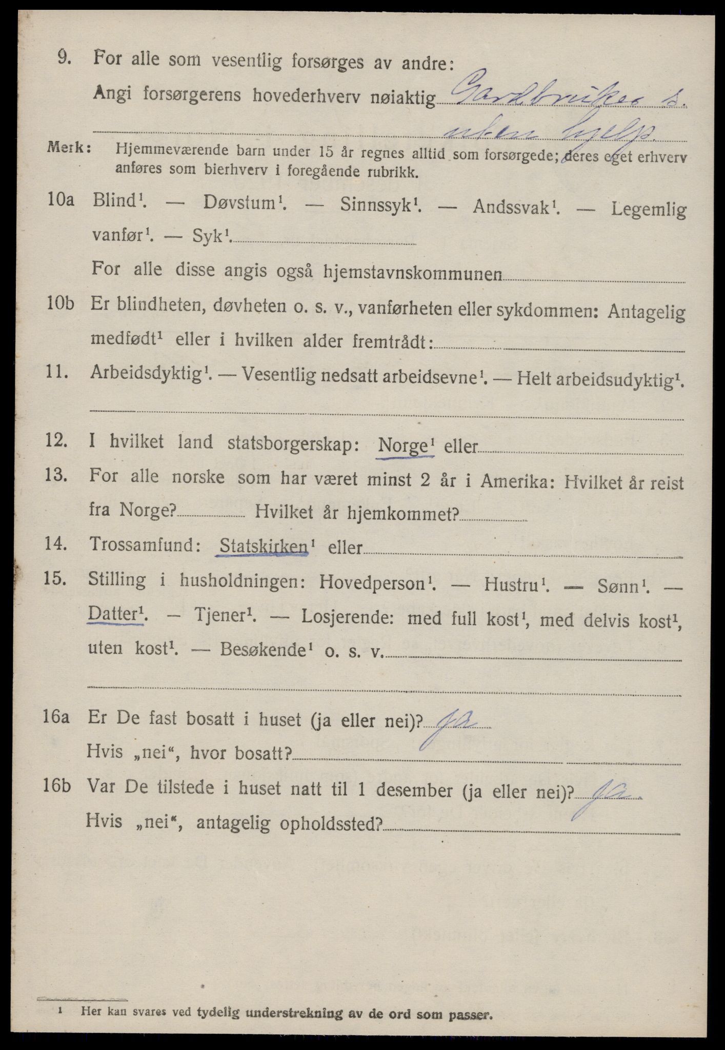 SAT, 1920 census for Bolsøy, 1920, p. 9866