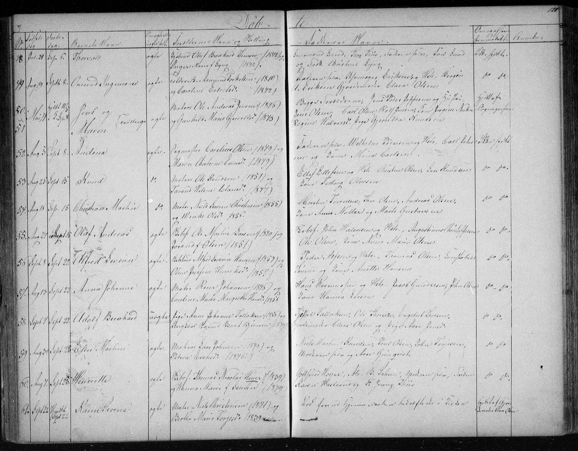 Risør sokneprestkontor, AV/SAK-1111-0035/F/Fb/L0006: Parish register (copy) no. B 6, 1850-1884, p. 120