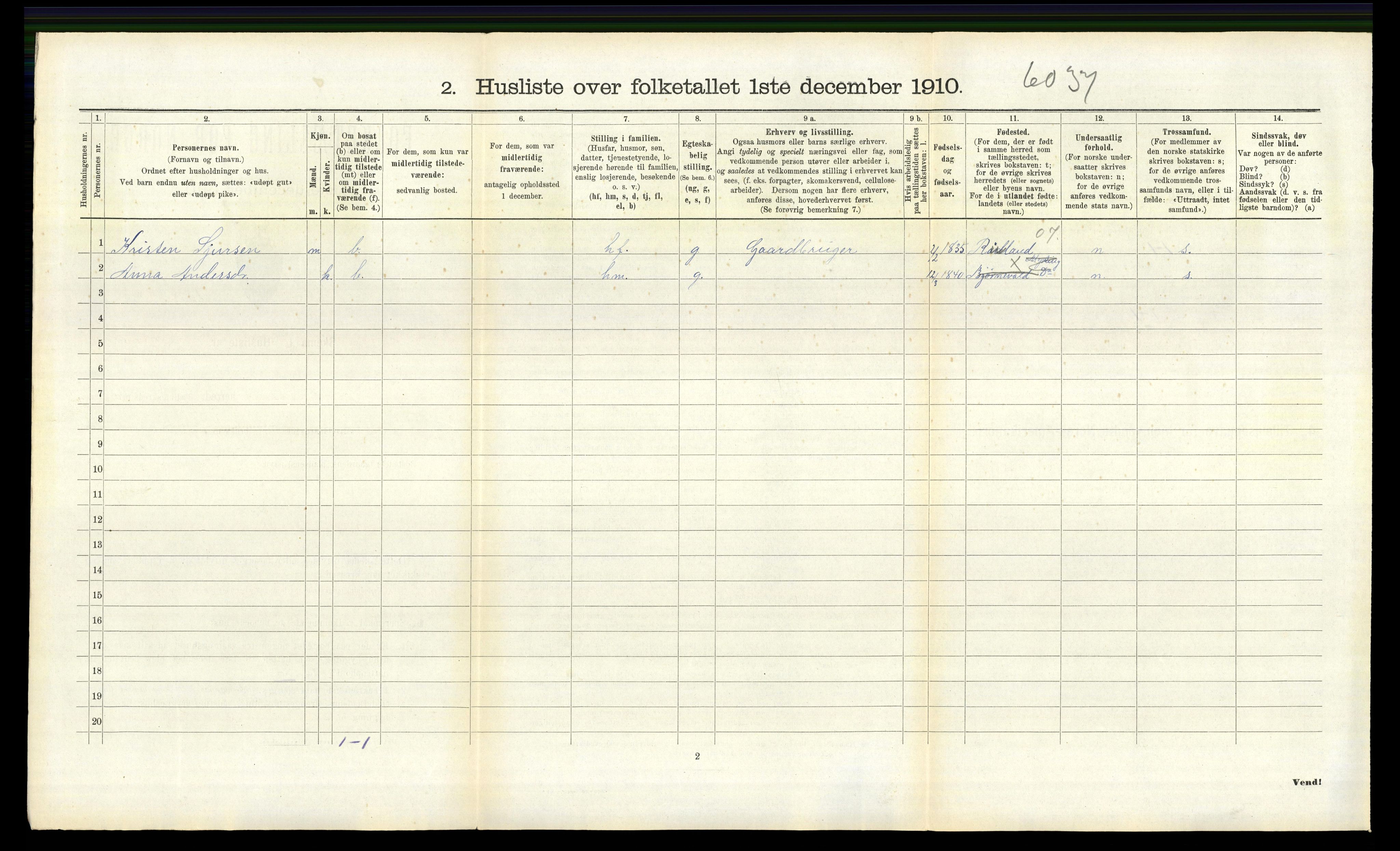 RA, 1910 census for Lindås, 1910, p. 951