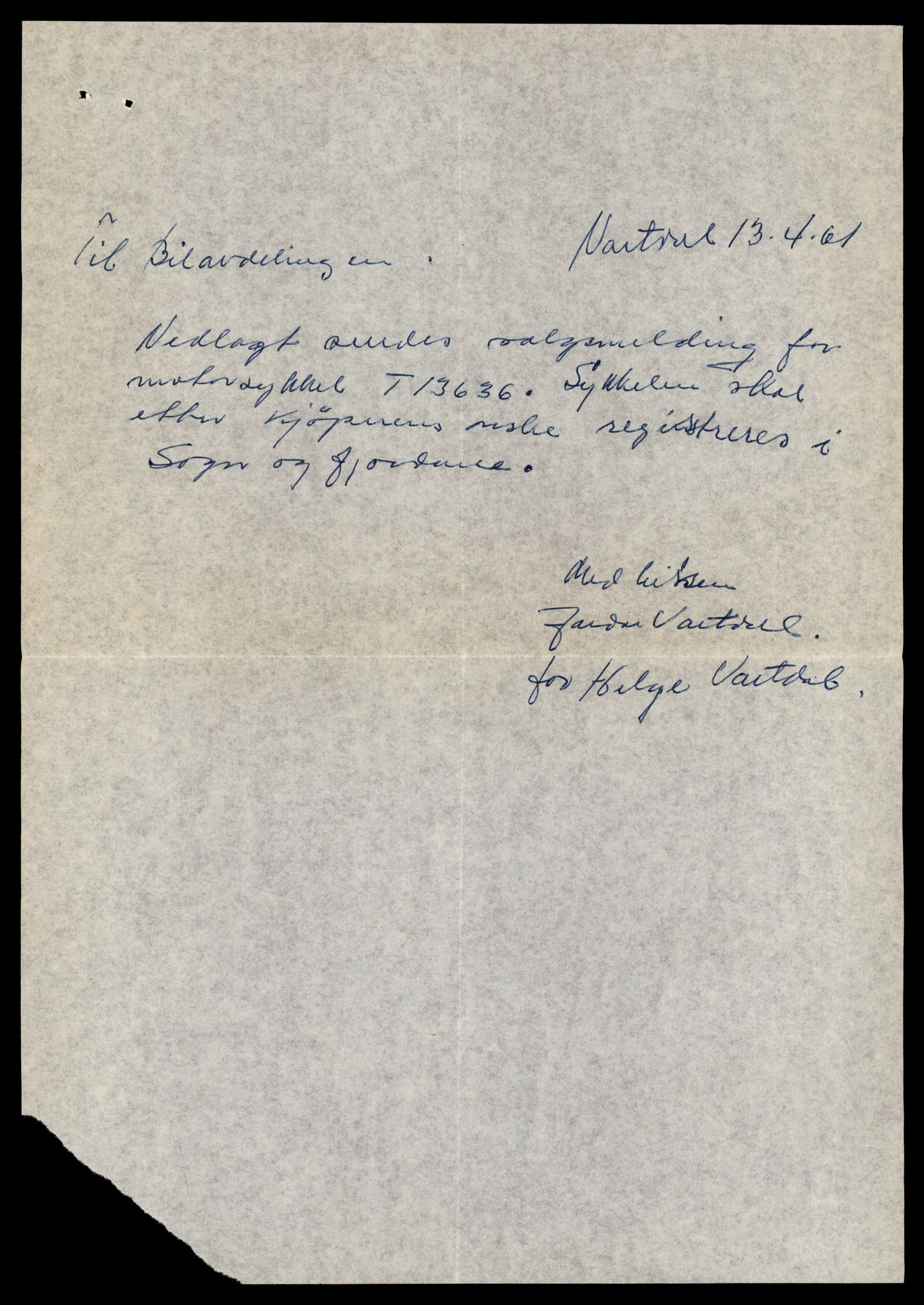 Møre og Romsdal vegkontor - Ålesund trafikkstasjon, AV/SAT-A-4099/F/Fe/L0040: Registreringskort for kjøretøy T 13531 - T 13709, 1927-1998, p. 1833