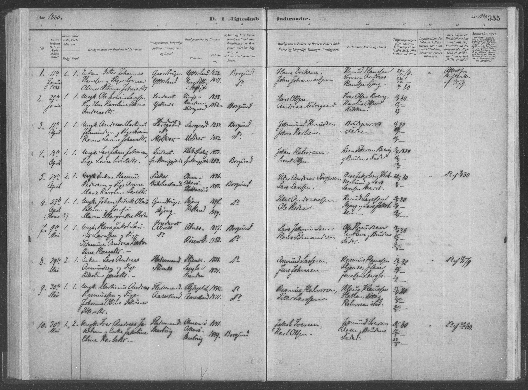 Ministerialprotokoller, klokkerbøker og fødselsregistre - Møre og Romsdal, SAT/A-1454/528/L0402: Parish register (official) no. 528A12II, 1880-1903, p. 355