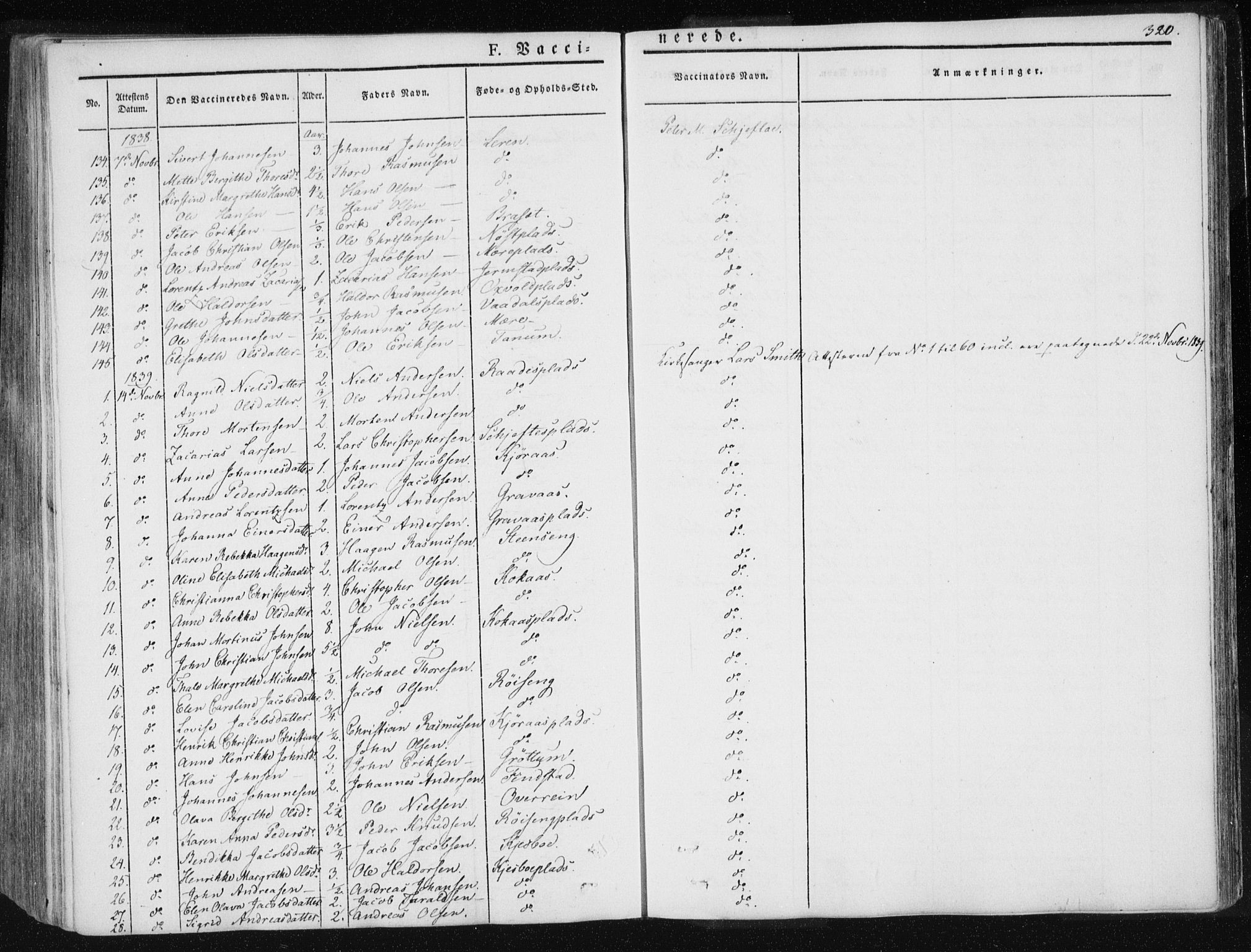 Ministerialprotokoller, klokkerbøker og fødselsregistre - Nord-Trøndelag, AV/SAT-A-1458/735/L0339: Parish register (official) no. 735A06 /1, 1836-1848, p. 320