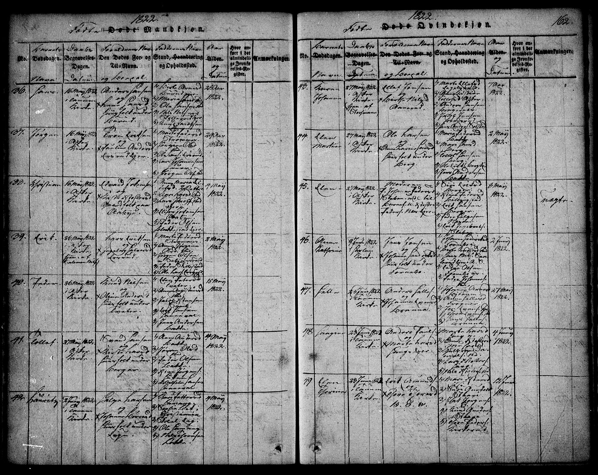 Asker prestekontor Kirkebøker, SAO/A-10256a/F/Fa/L0006: Parish register (official) no. I 6, 1814-1824, p. 162
