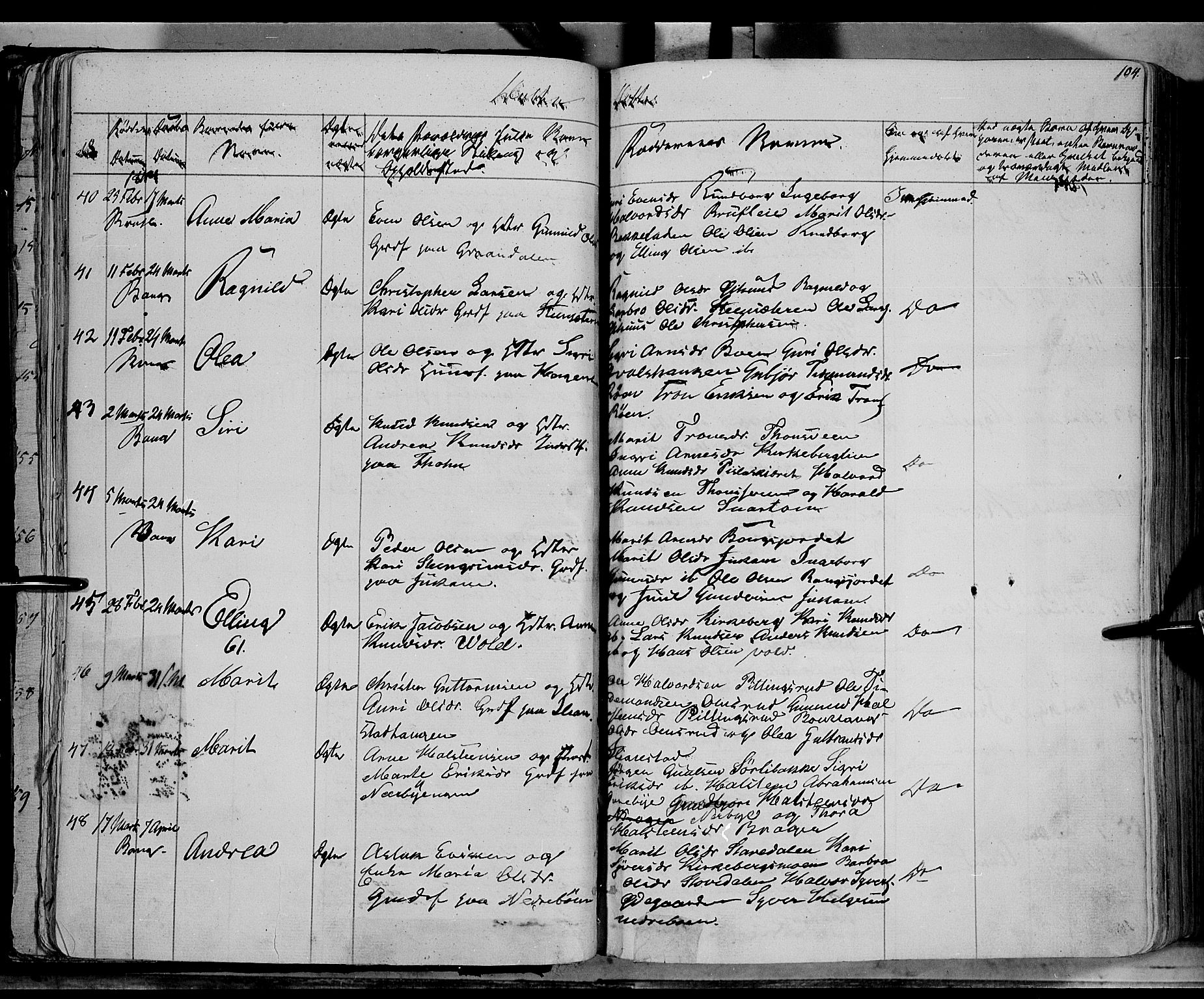Sør-Aurdal prestekontor, SAH/PREST-128/H/Ha/Haa/L0004: Parish register (official) no. 4, 1841-1849, p. 103-104