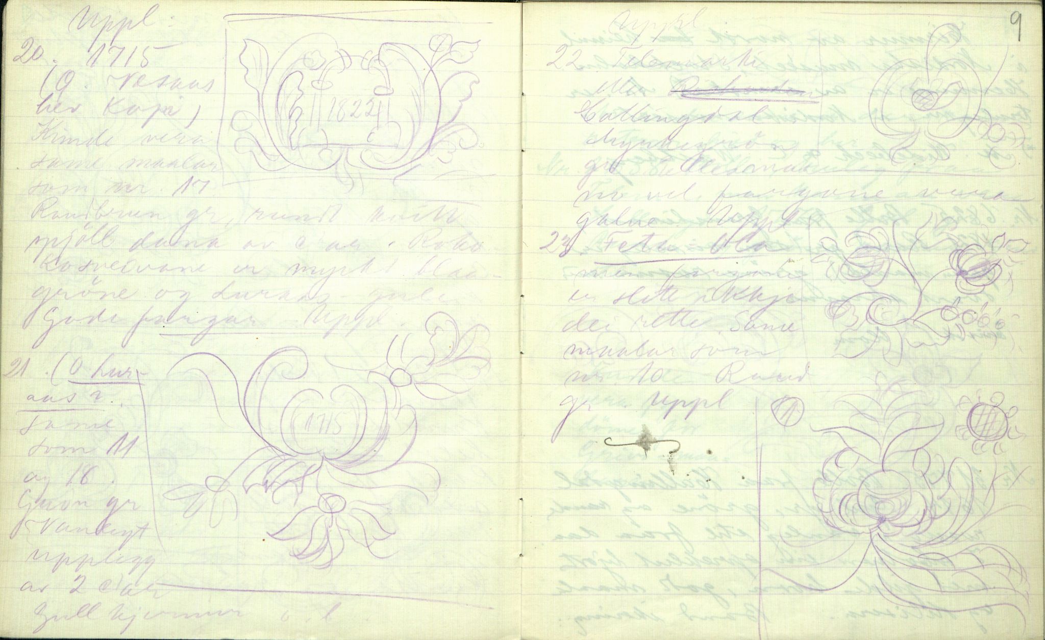 Rikard Berge, TEMU/TGM-A-1003/F/L0003/0019: 061-100 Innholdslister / 78 Kunst til bruk (i andre samlingar enn mine), 1910, p. 8-9