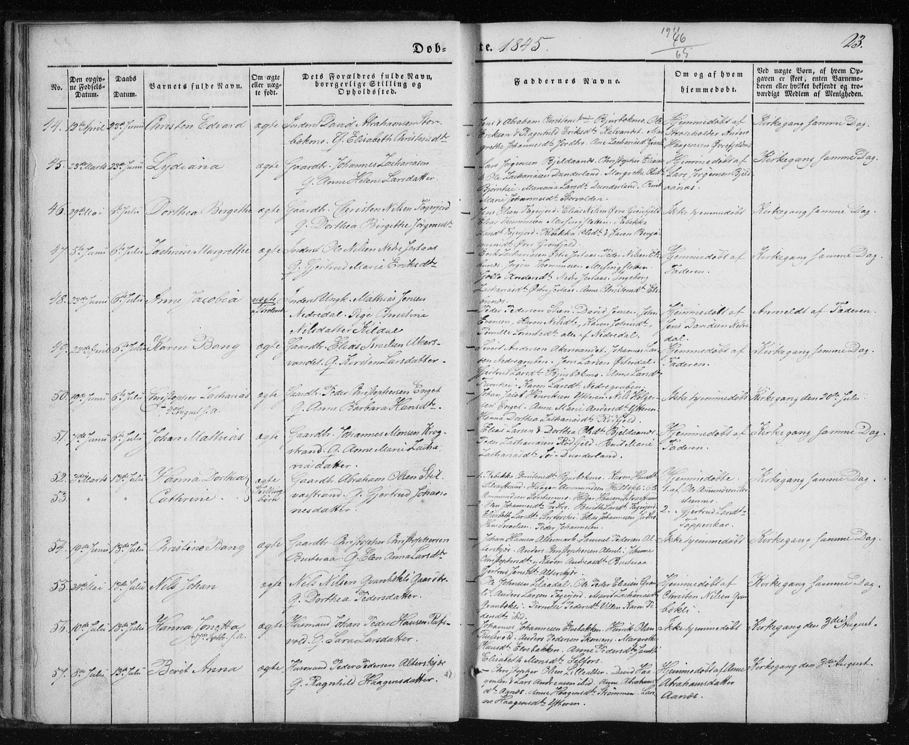 Ministerialprotokoller, klokkerbøker og fødselsregistre - Nordland, AV/SAT-A-1459/827/L0391: Parish register (official) no. 827A03, 1842-1852, p. 23