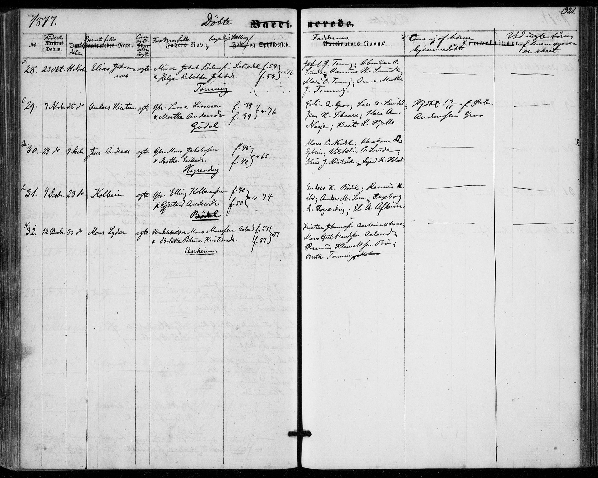 Stryn Sokneprestembete, AV/SAB-A-82501: Parish register (official) no. A 3, 1862-1877, p. 321