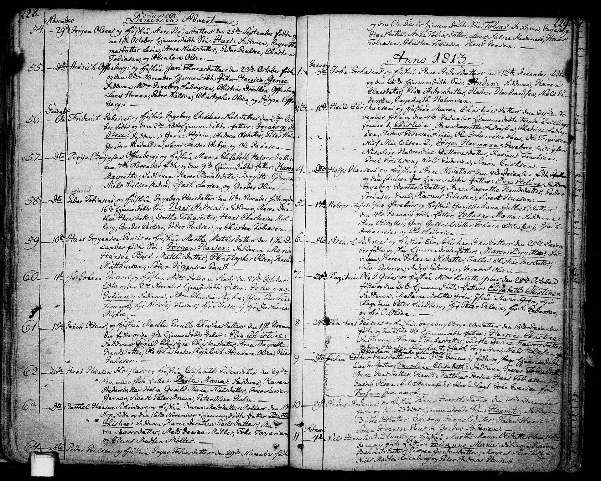 Skien kirkebøker, SAKO/A-302/F/Fa/L0004: Parish register (official) no. 4, 1792-1814, p. 228-229