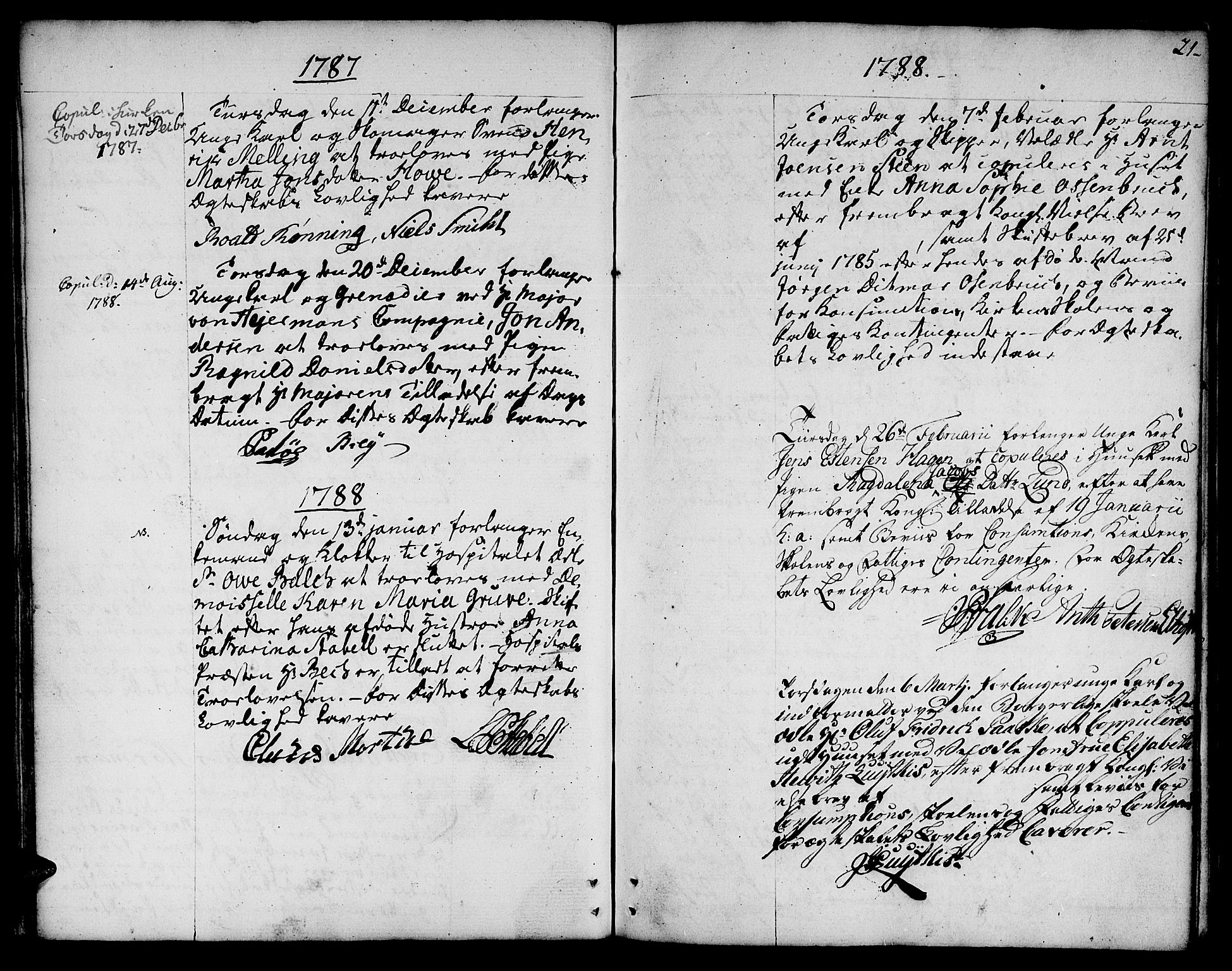 Ministerialprotokoller, klokkerbøker og fødselsregistre - Sør-Trøndelag, SAT/A-1456/601/L0041: Parish register (official) no. 601A09, 1784-1801, p. 21