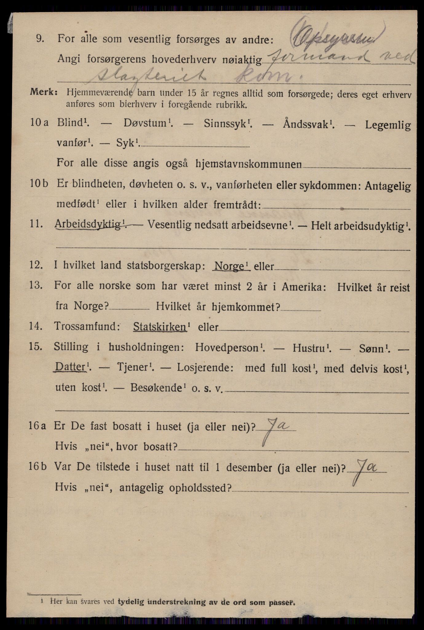 SAT, 1920 census for Kristiansund, 1920, p. 10356