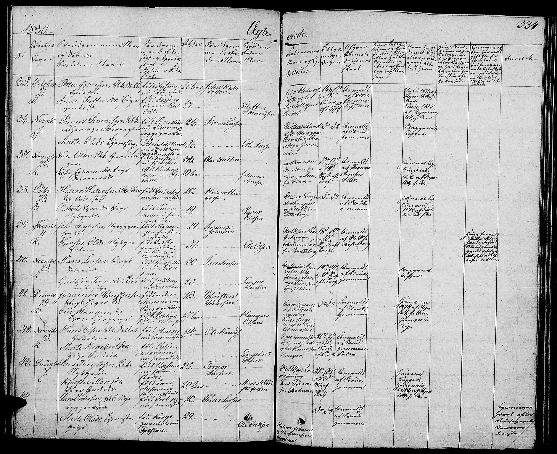 Ringsaker prestekontor, AV/SAH-PREST-014/L/La/L0004: Parish register (copy) no. 4, 1827-1838, p. 334